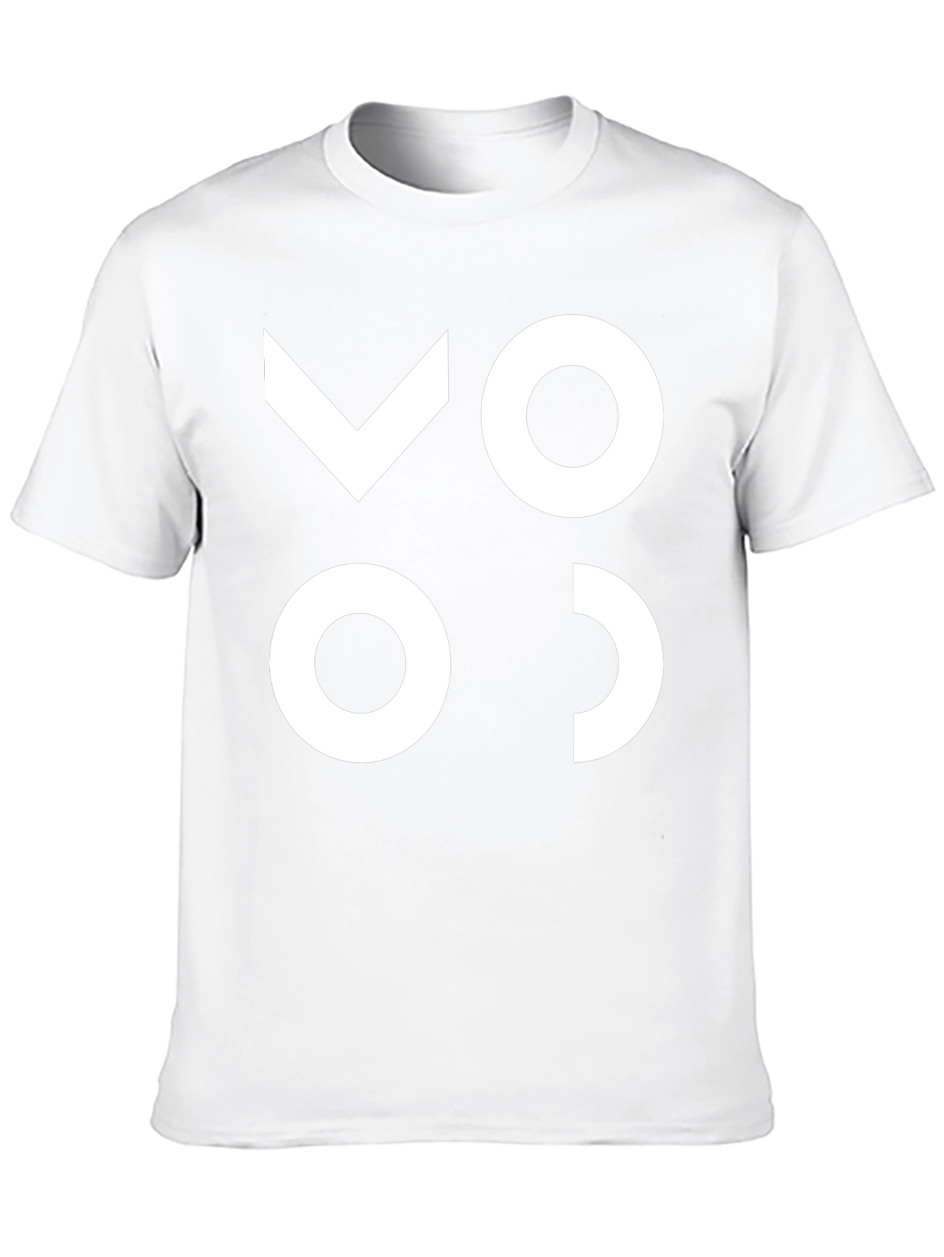 Modern Graphic Tee - Black with White Abstract Design