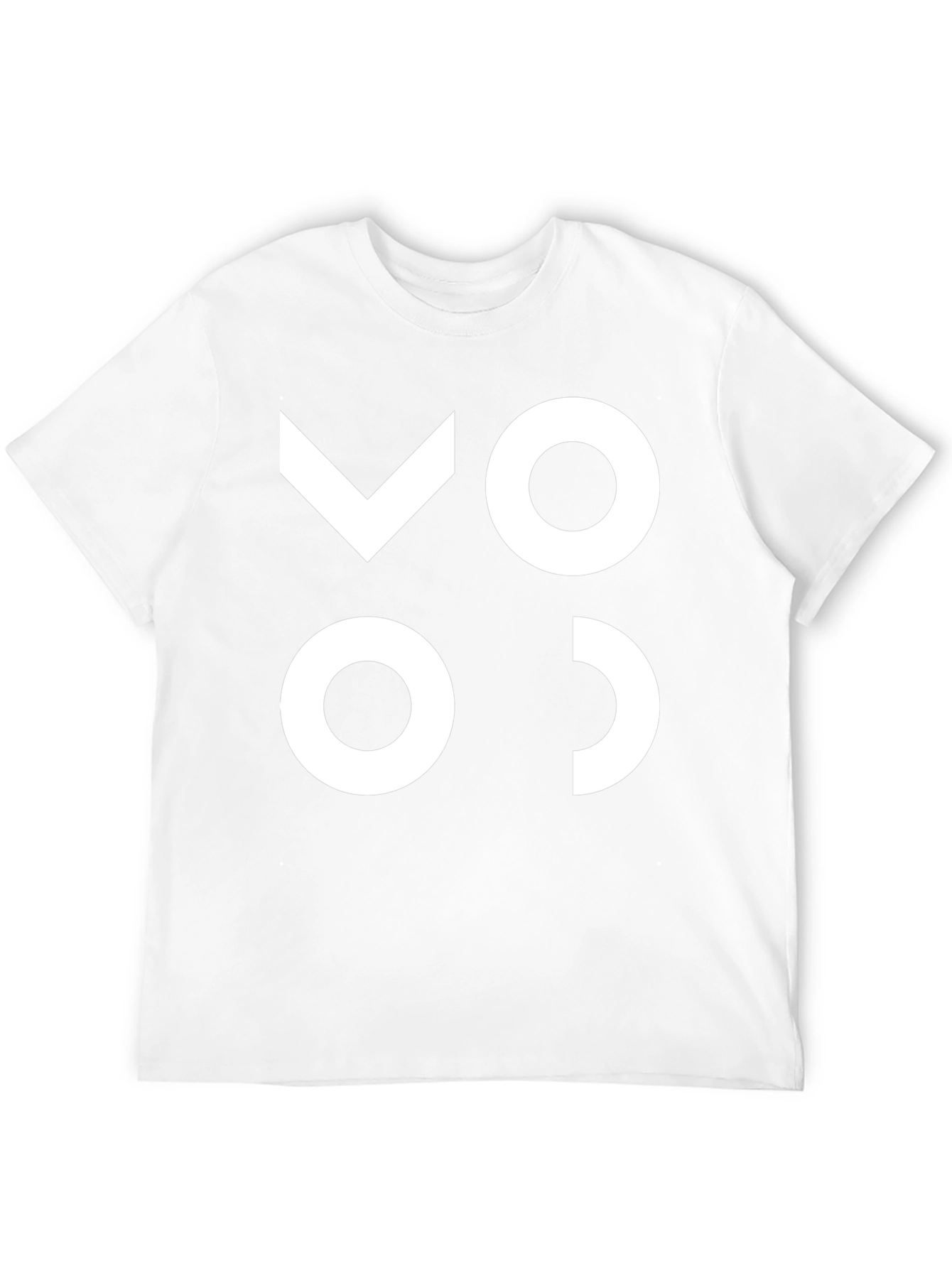 Modern Graphic Tee - Black with White Abstract Design