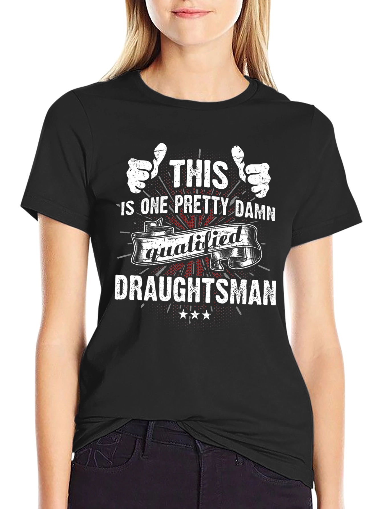 Qualified Draughtsman T-Shirt - Funny Job Pride Tee