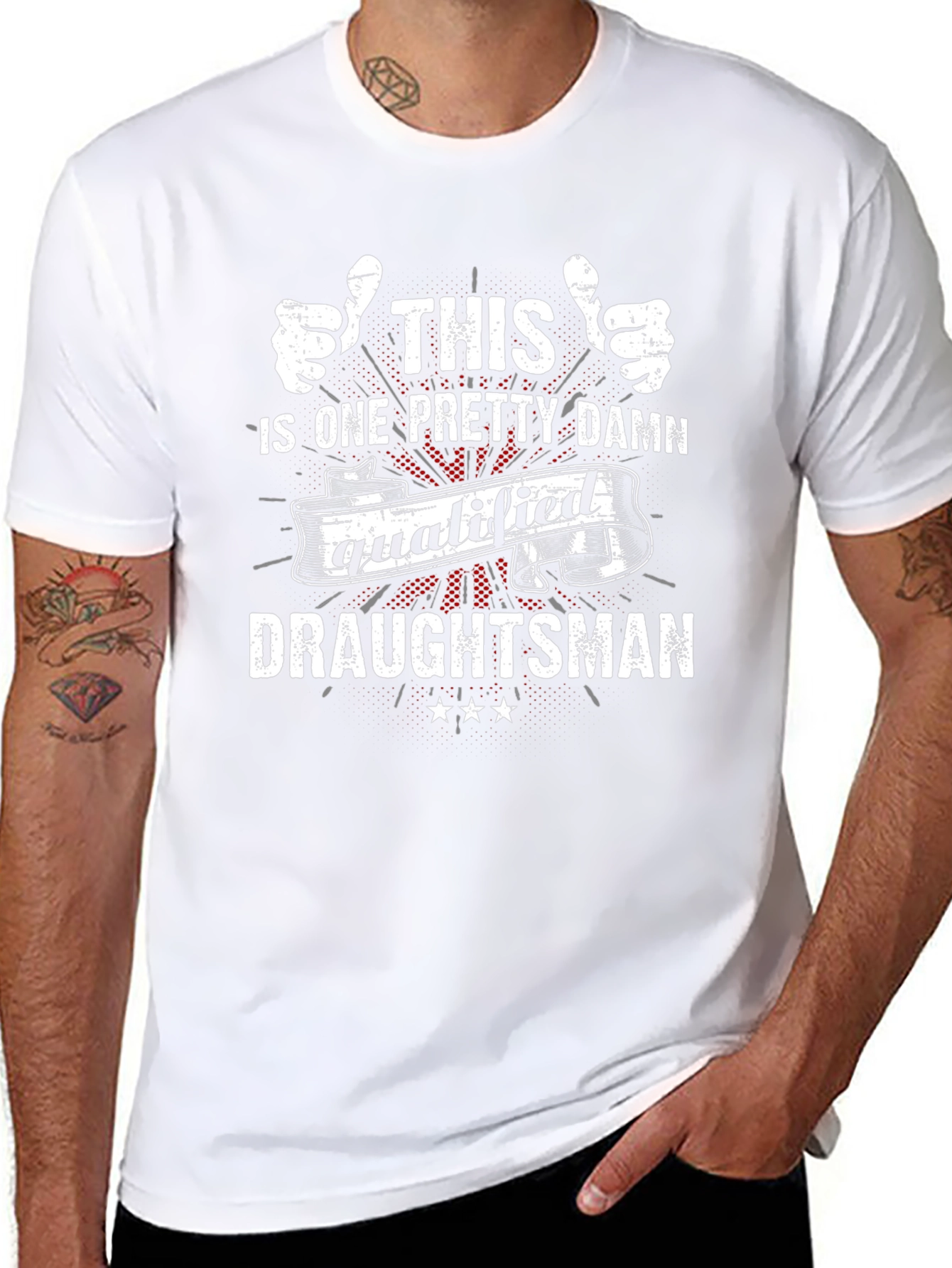 Qualified Draughtsman T-Shirt - Funny Job Pride Tee