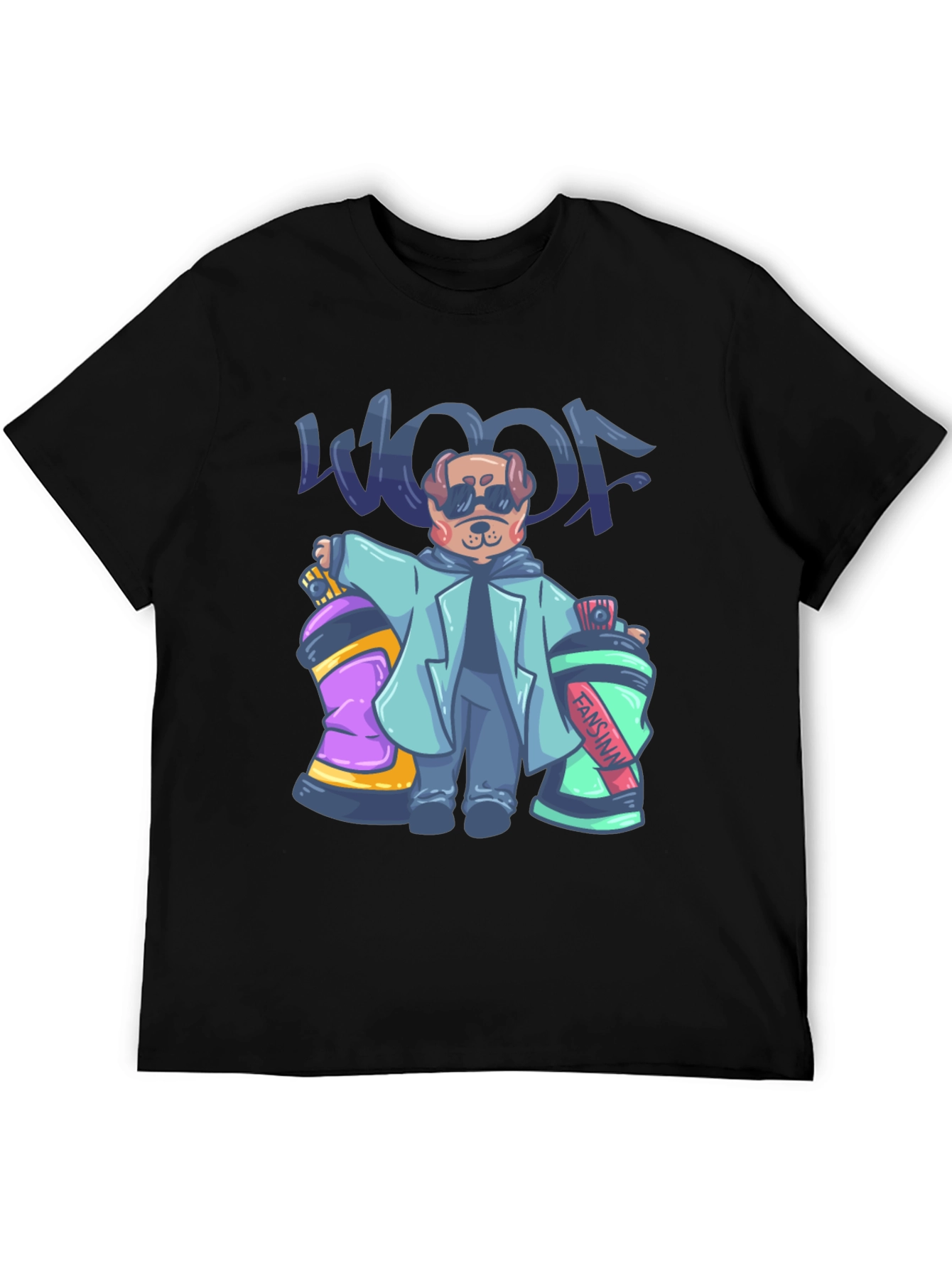 Cool Dog Graffiti Artist Graphic T-Shirt