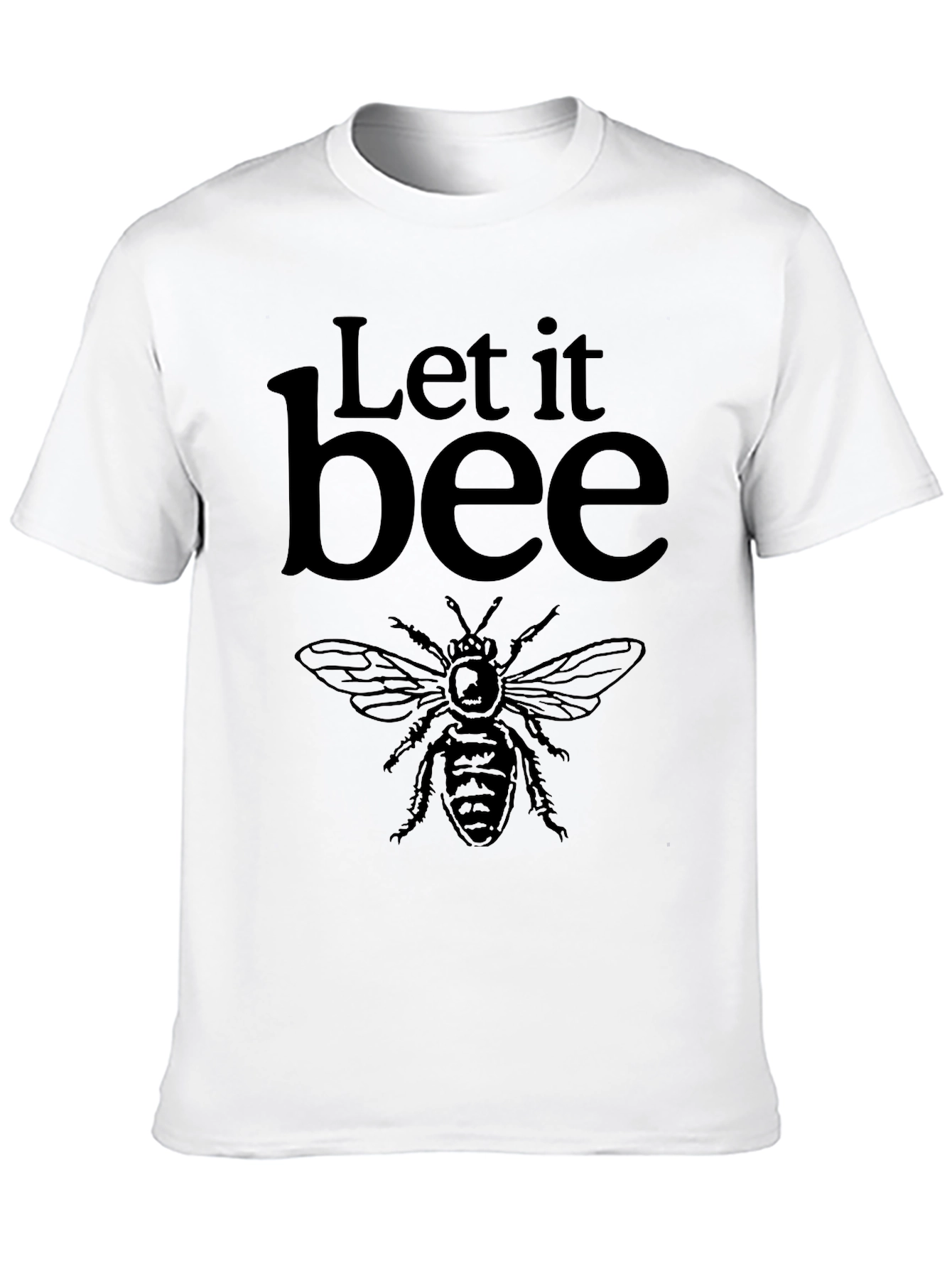 Let It Bee Graphic T-Shirt - Crew Neck Tee