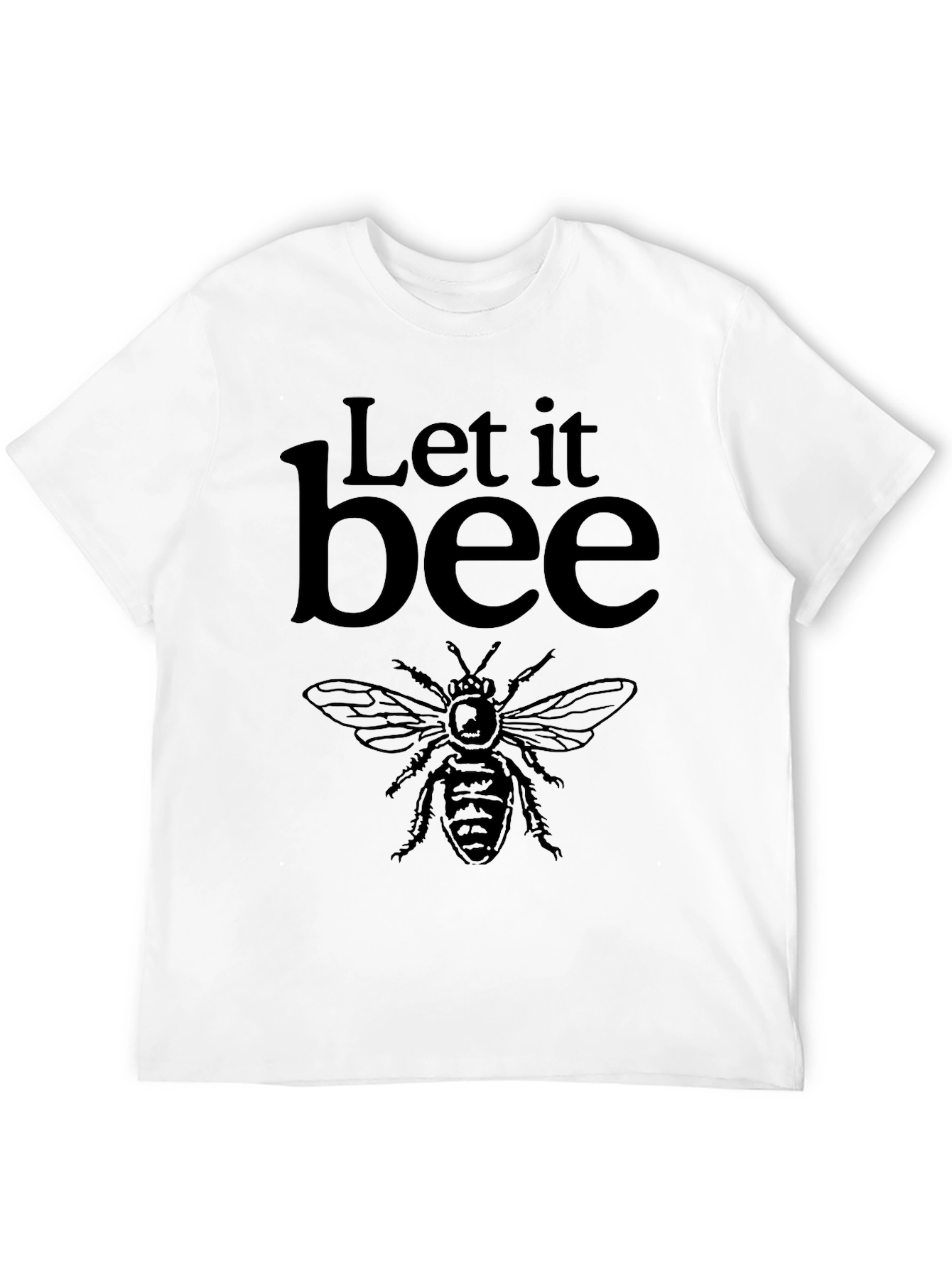 Let It Bee Graphic T-Shirt - Crew Neck Tee