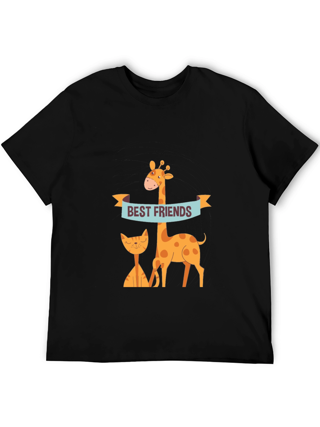 Best Friends Giraffe & Cat Graphic Tee
