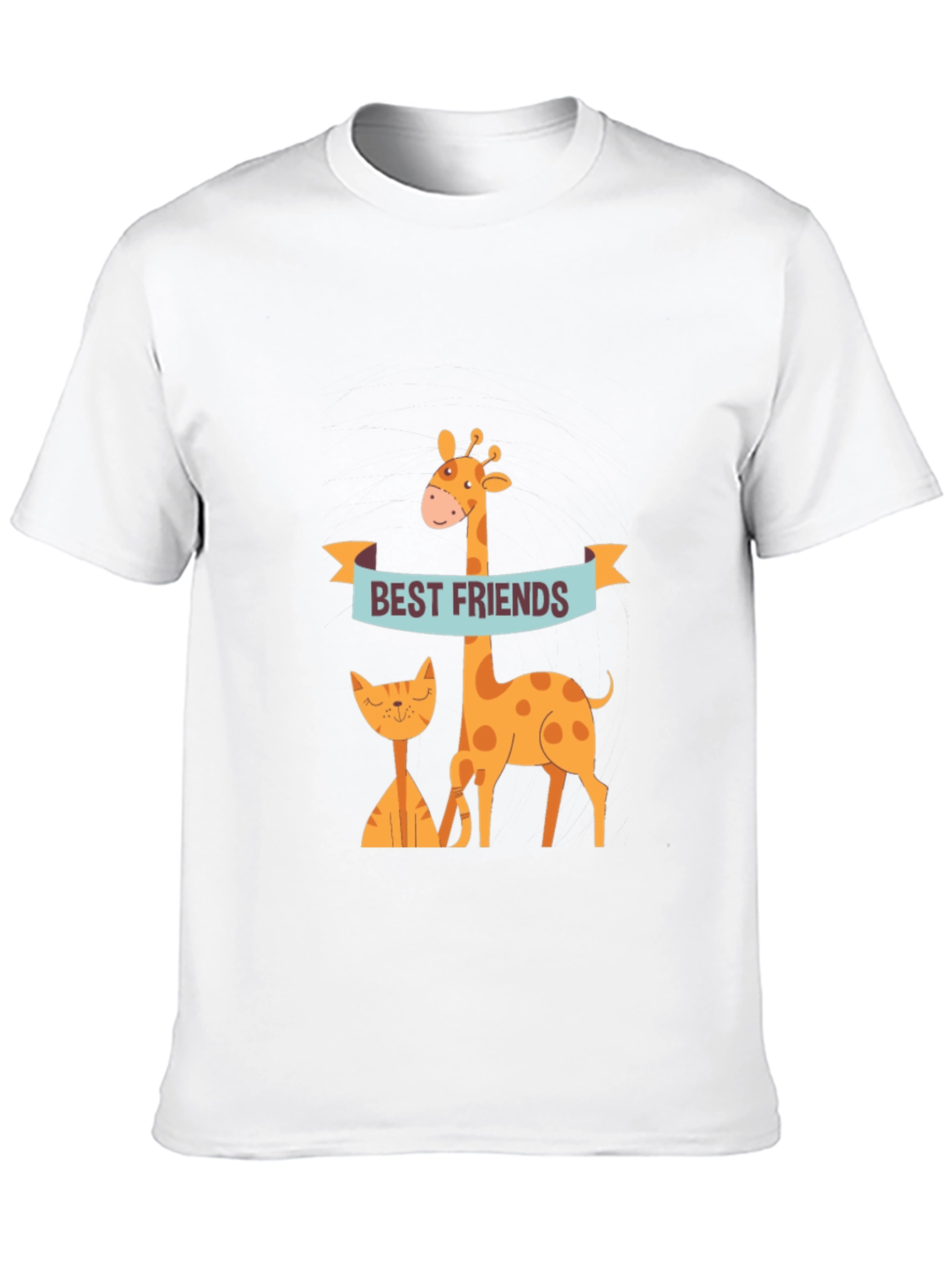 Best Friends Giraffe & Cat Graphic Tee