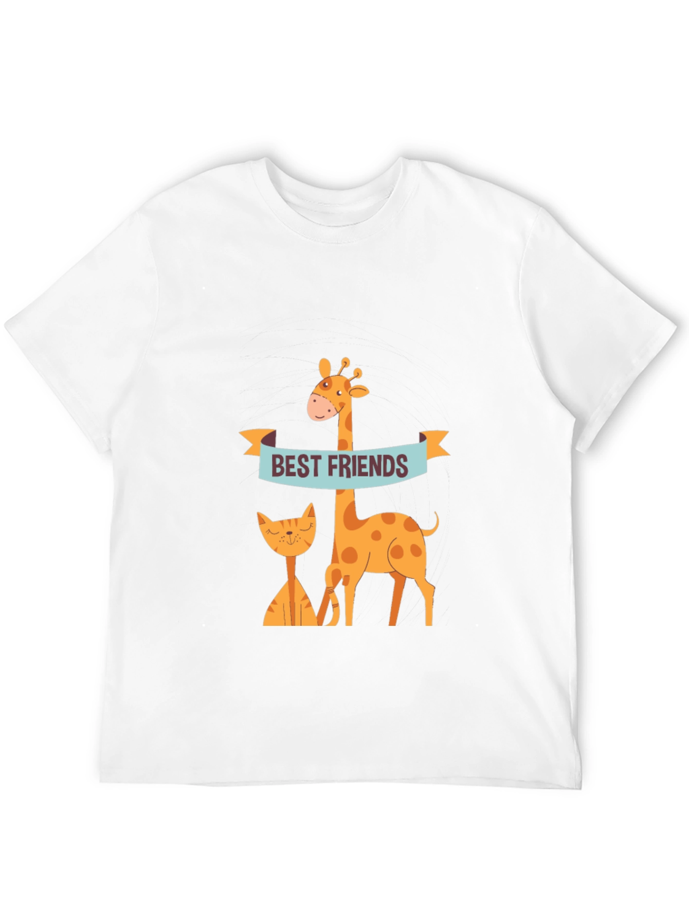 Best Friends Giraffe & Cat Graphic Tee
