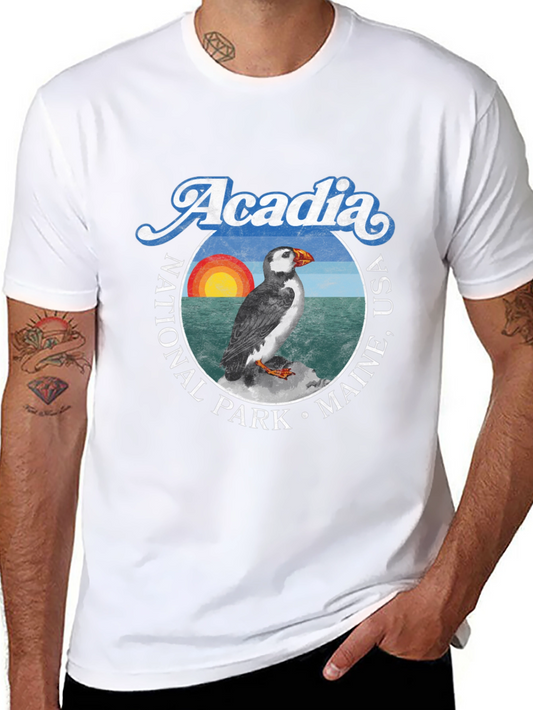 Acadia National Park Puffin Graphic Tee