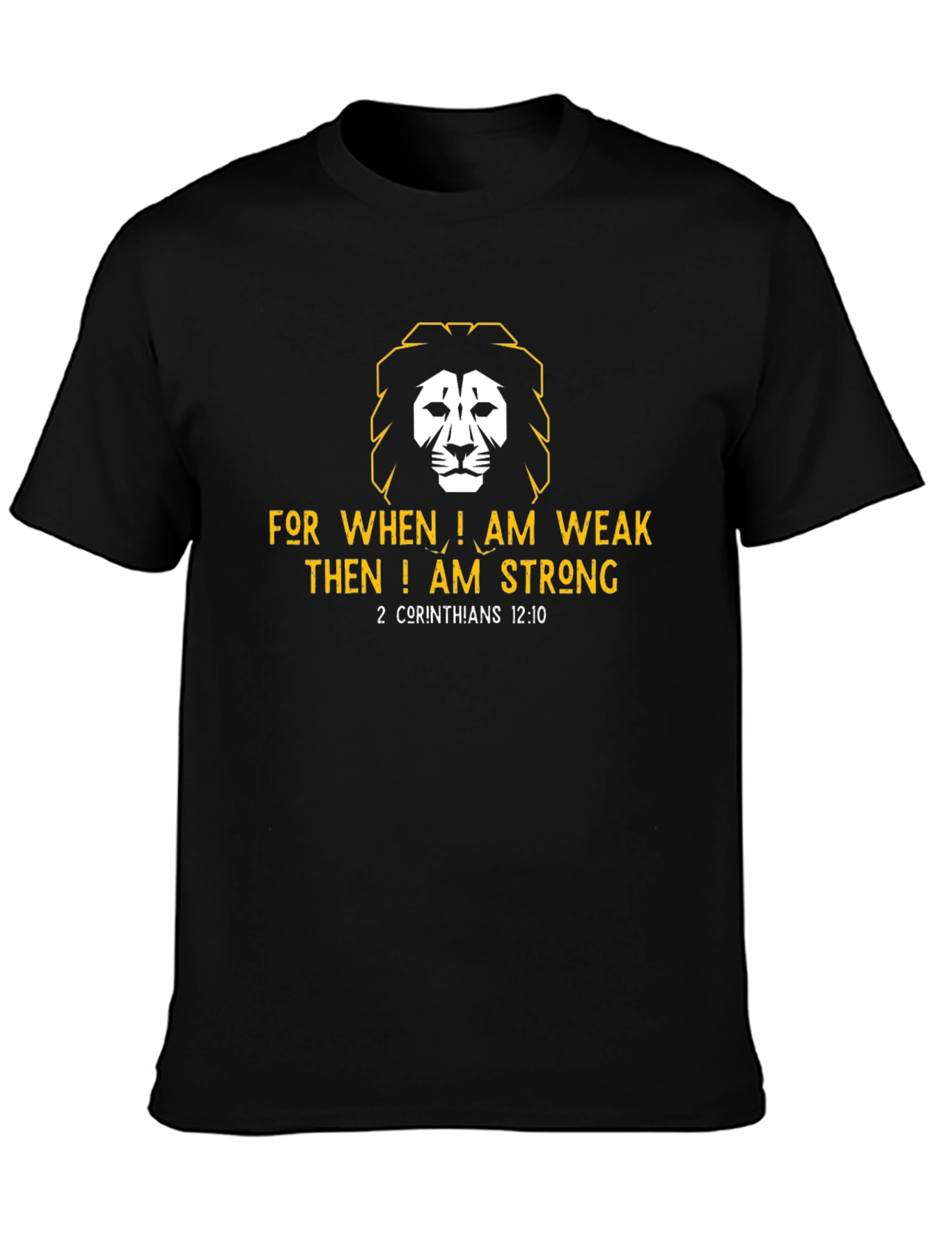 Faith-Inspired Lion Graphic T-Shirt