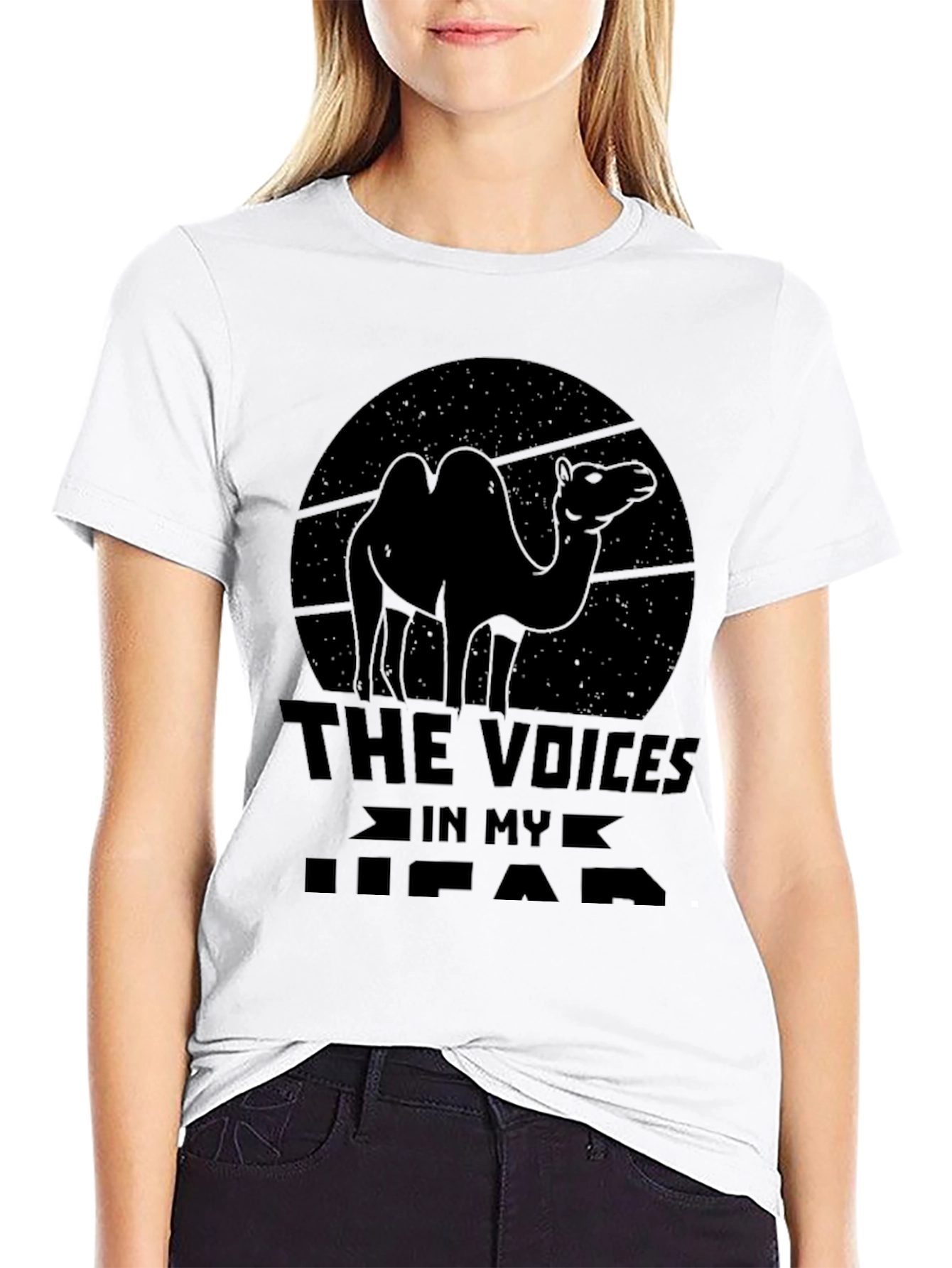 Humorous Voices in My Head Camel Graphic Tee