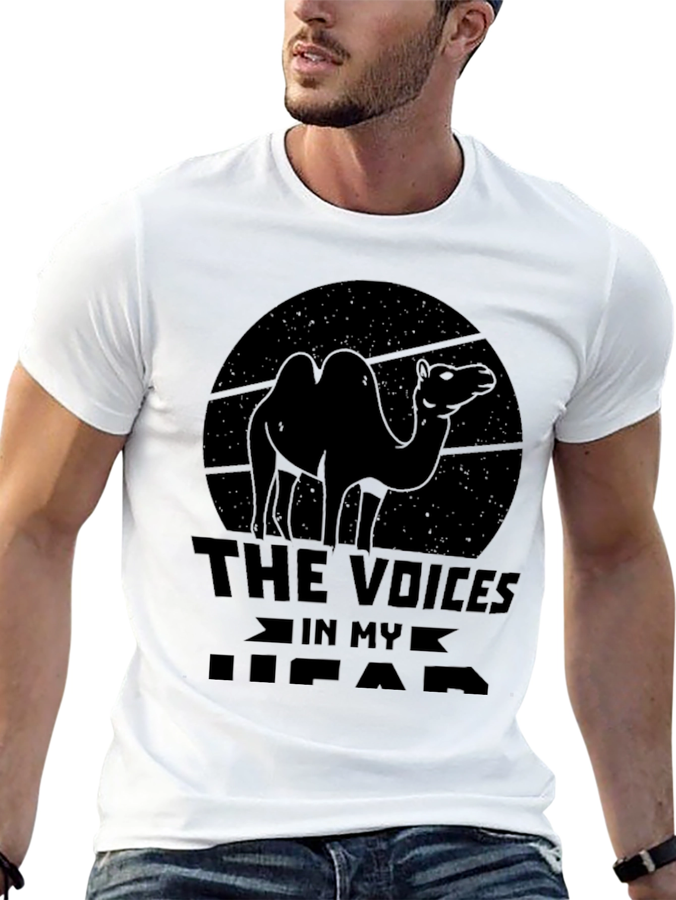 Humorous Voices in My Head Camel Graphic Tee