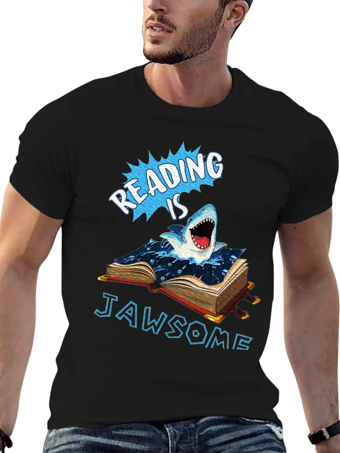 Reading is Jawsome T-Shirt - Book Shark