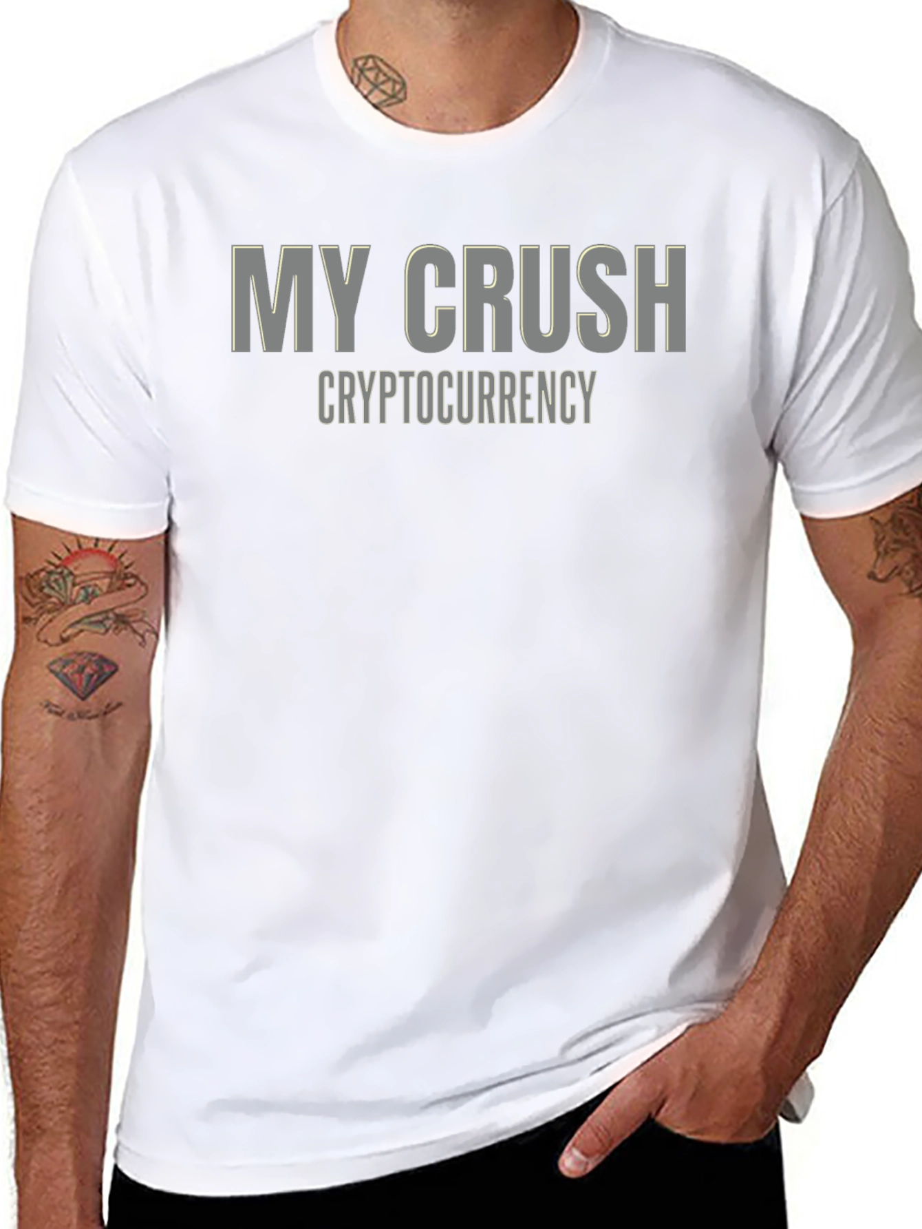 My Crush is Cryptocurrency - Black Graphic Tee