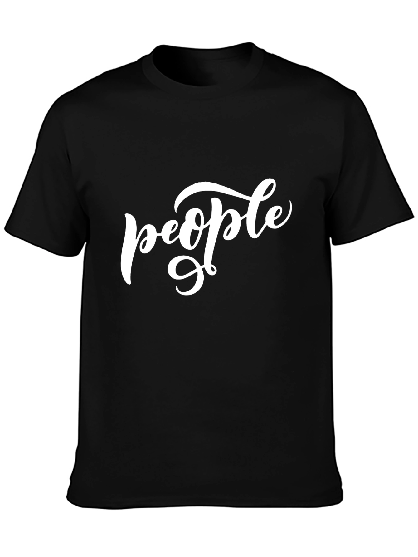 People Graphic T-Shirt - Casual Black Tee