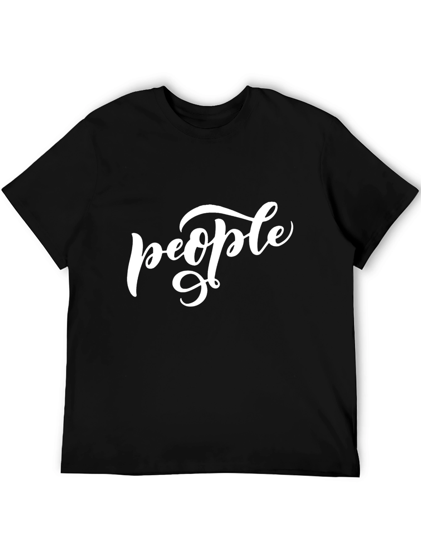People Graphic T-Shirt - Casual Black Tee