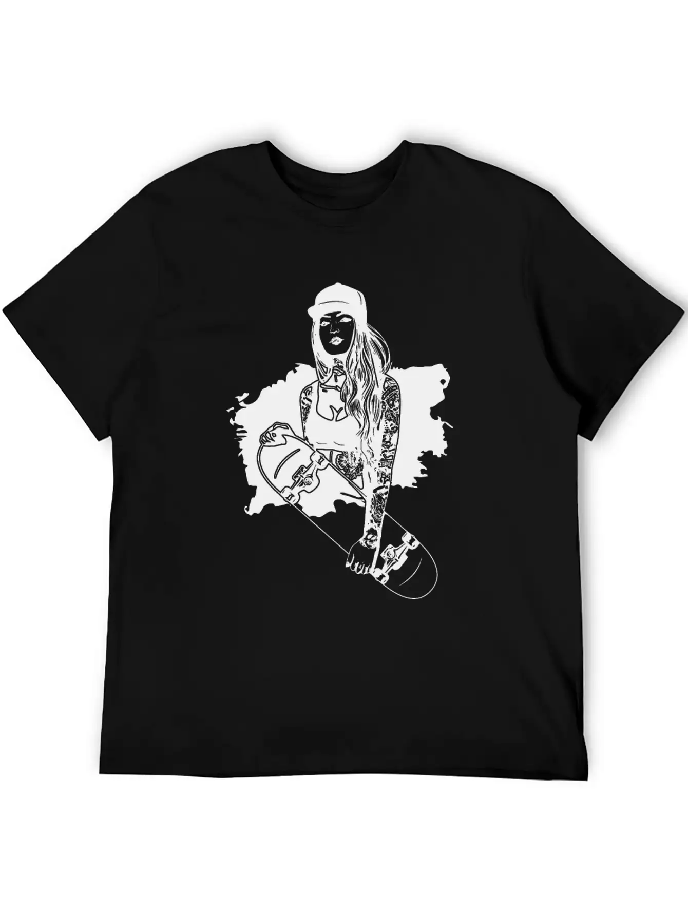 Skater Girl Skateboard Skateboarding Skateboarder Unisex Casual T-Shirt – Clean Design For Daily Comfort
