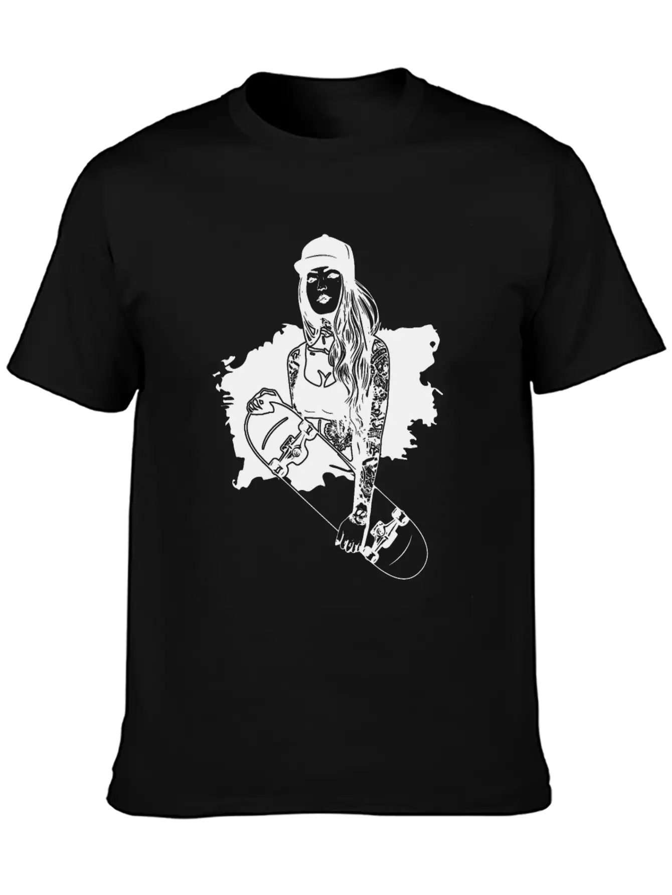 Skater Girl Skateboard Skateboarding Skateboarder Unisex Casual T-Shirt – Clean Design For Daily Comfort
