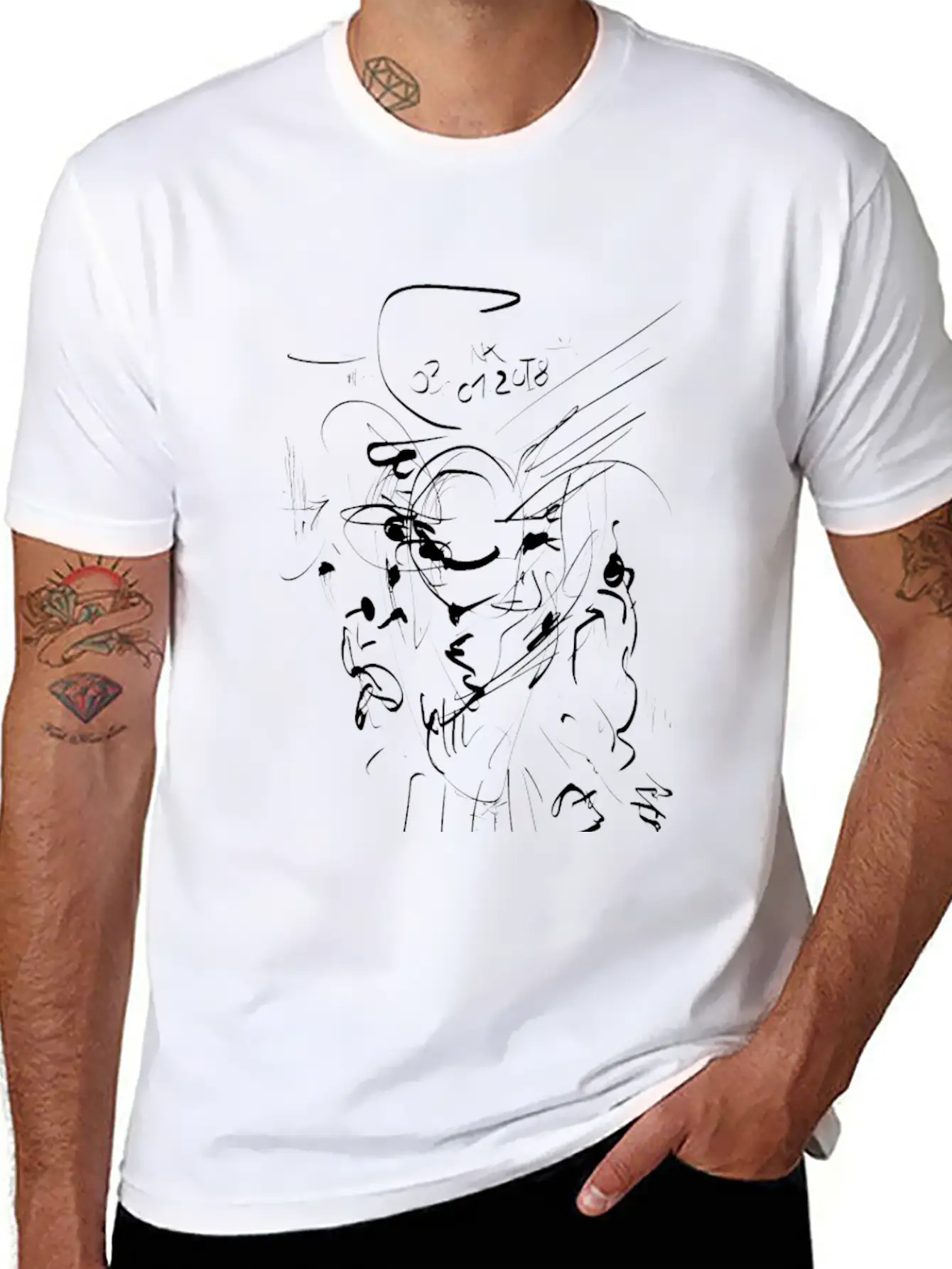 Sketch Unisex Casual T-Shirt – Clean Design For Daily Comfort