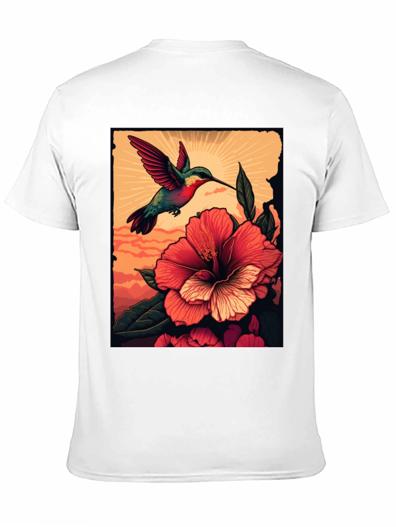 Hummingbird & Hibiscus Graphic Tee