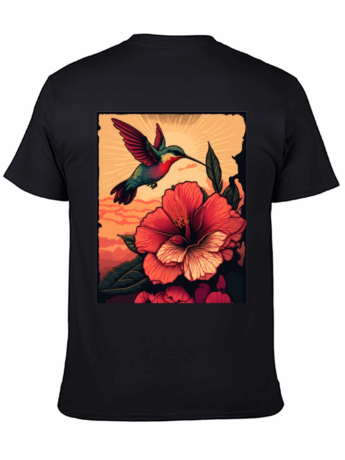 Hummingbird & Hibiscus Graphic Tee