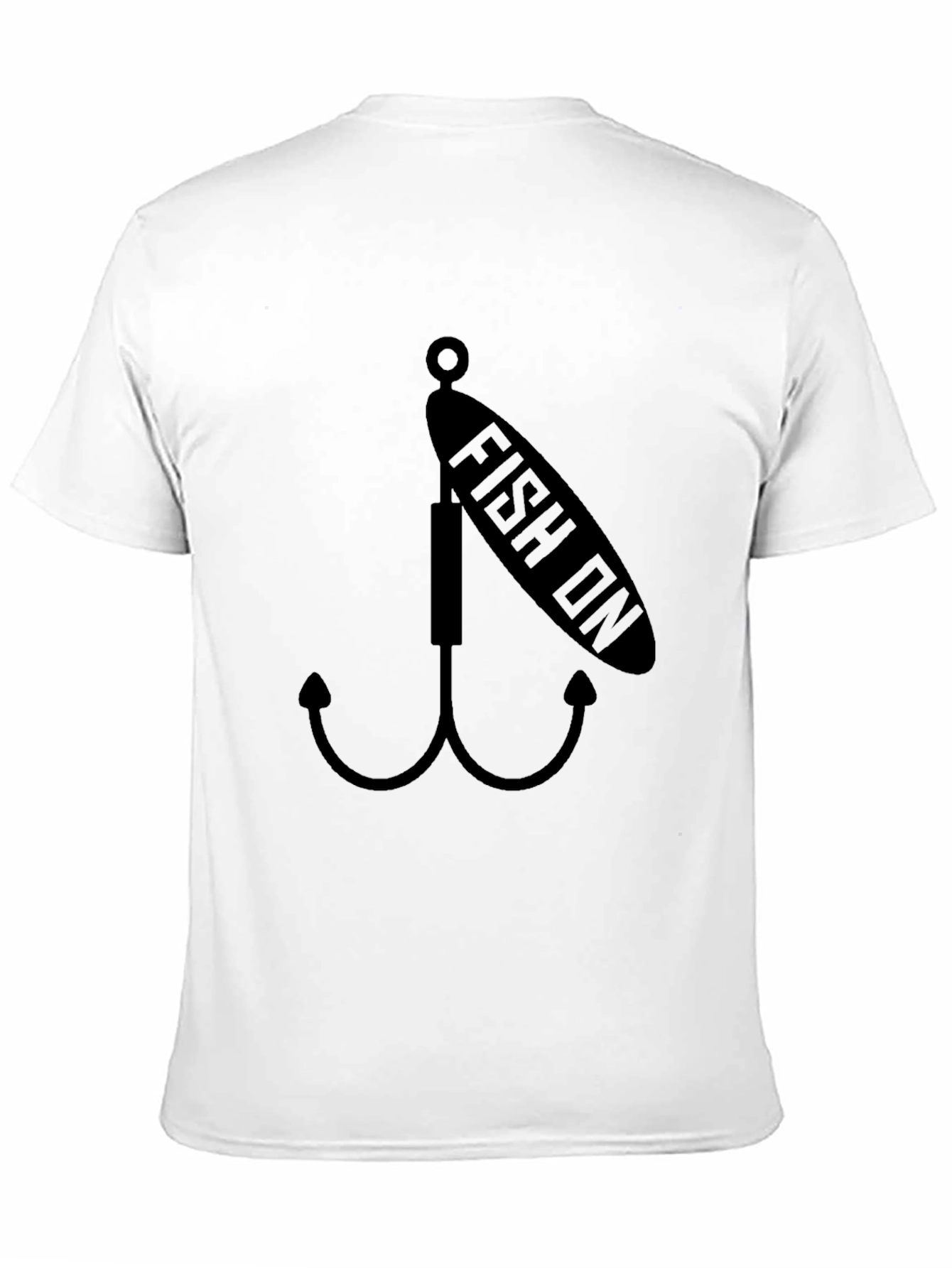 Fish On Lure Graphic Tee - Black Cotton Blend