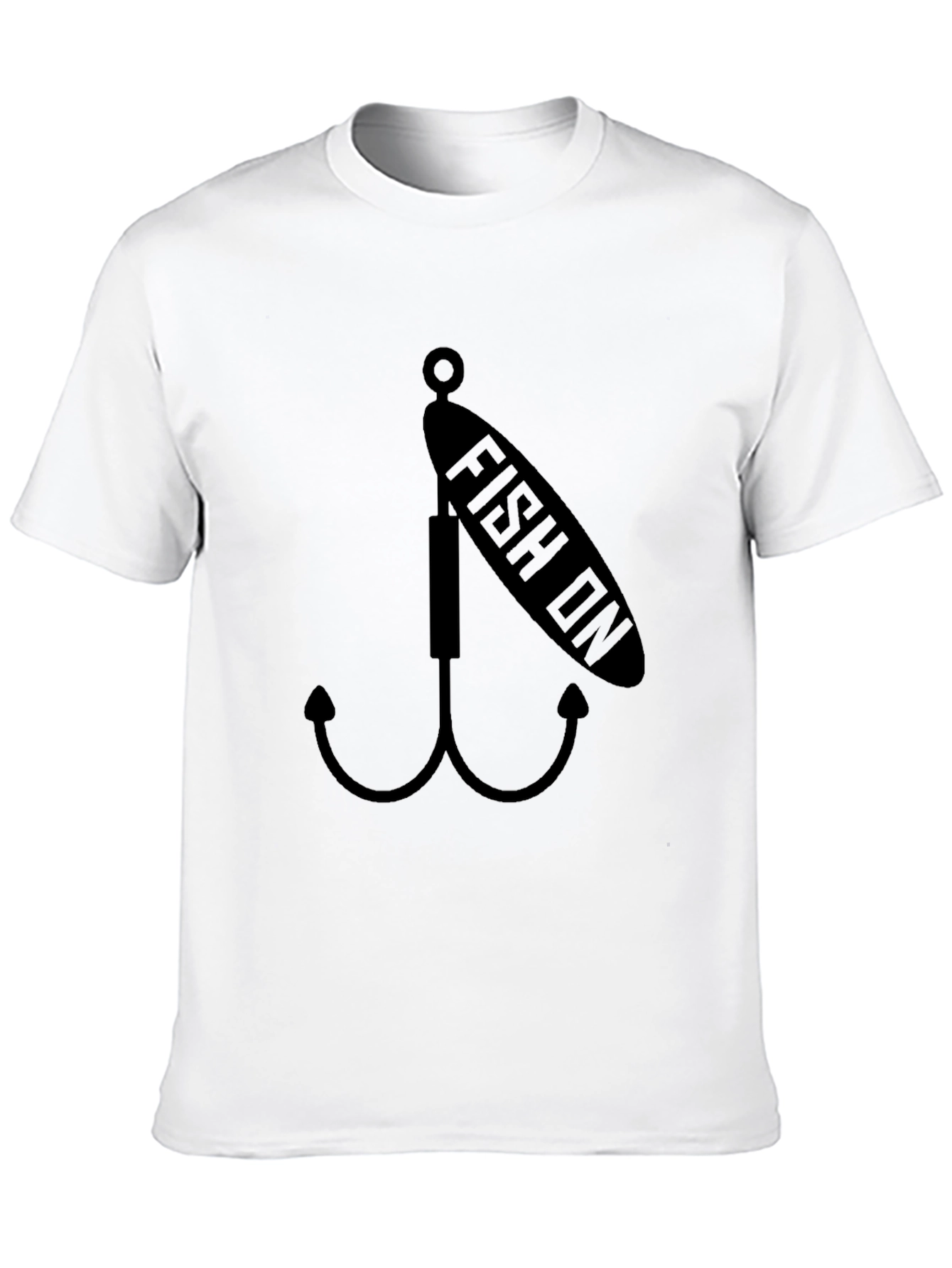 Fish On Lure Graphic Tee - Black Cotton Blend