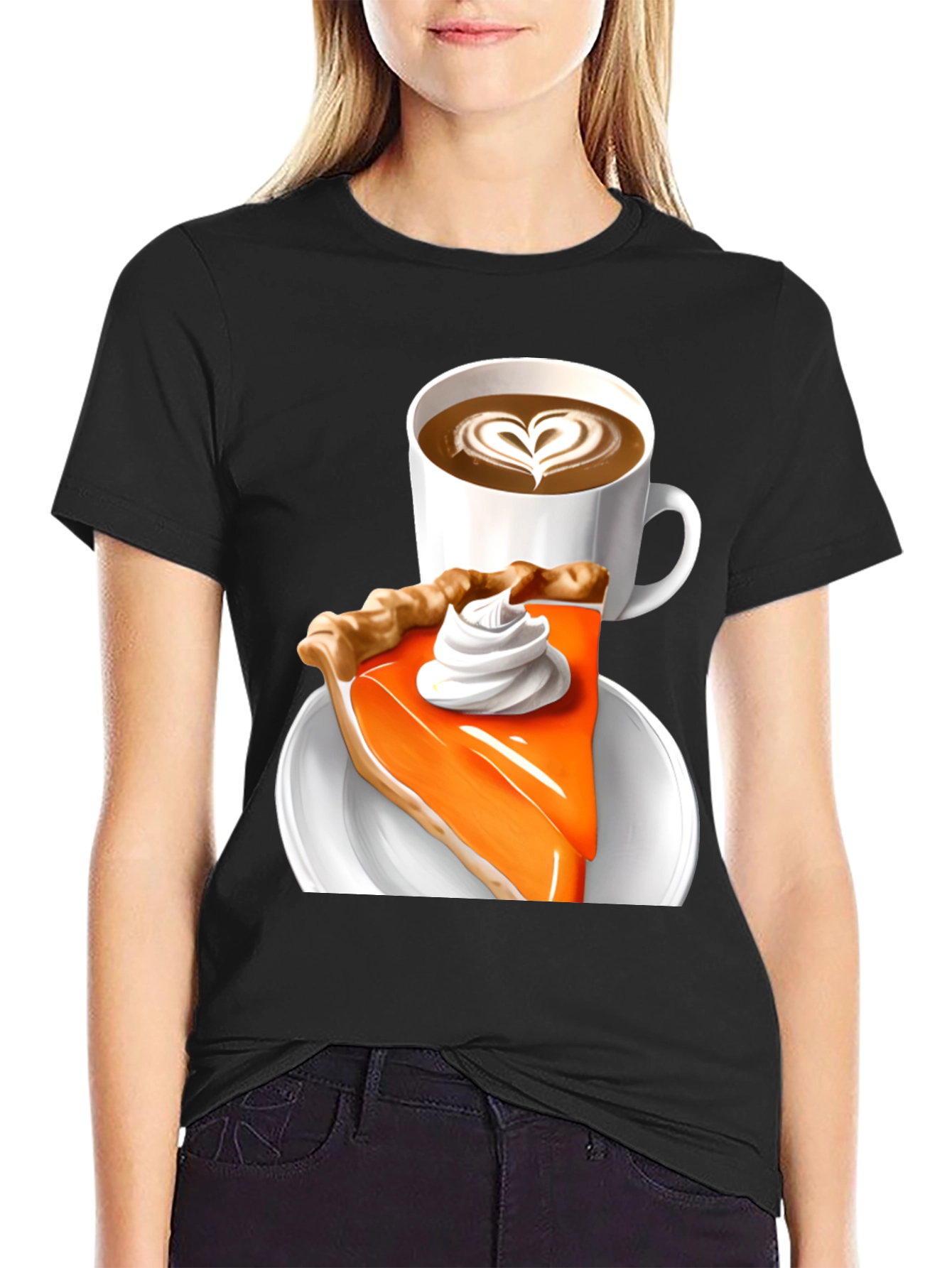 Pumpkin Pie & Coffee T-Shirt - Fall Comfort