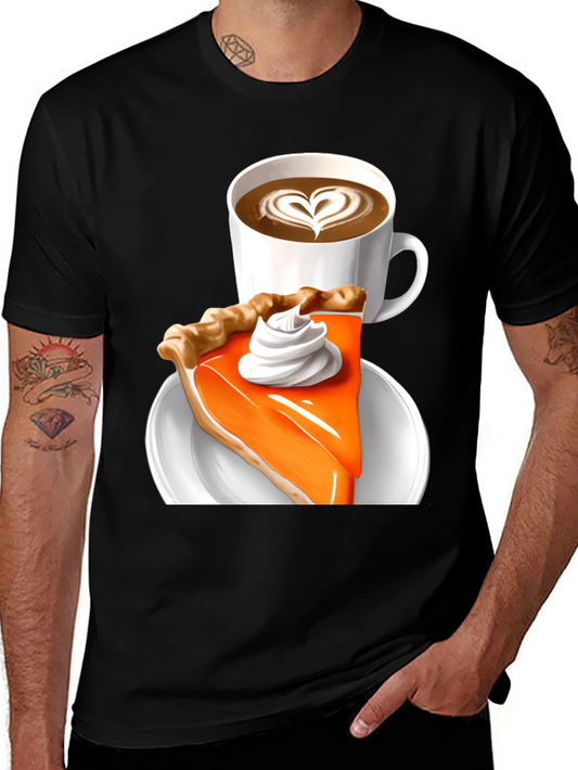 Pumpkin Pie & Coffee T-Shirt - Fall Comfort