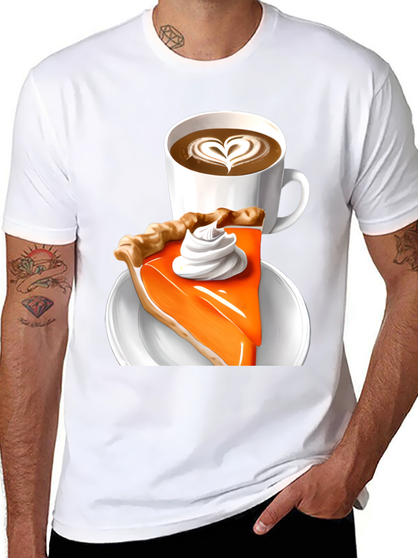 Pumpkin Pie & Coffee T-Shirt - Fall Comfort