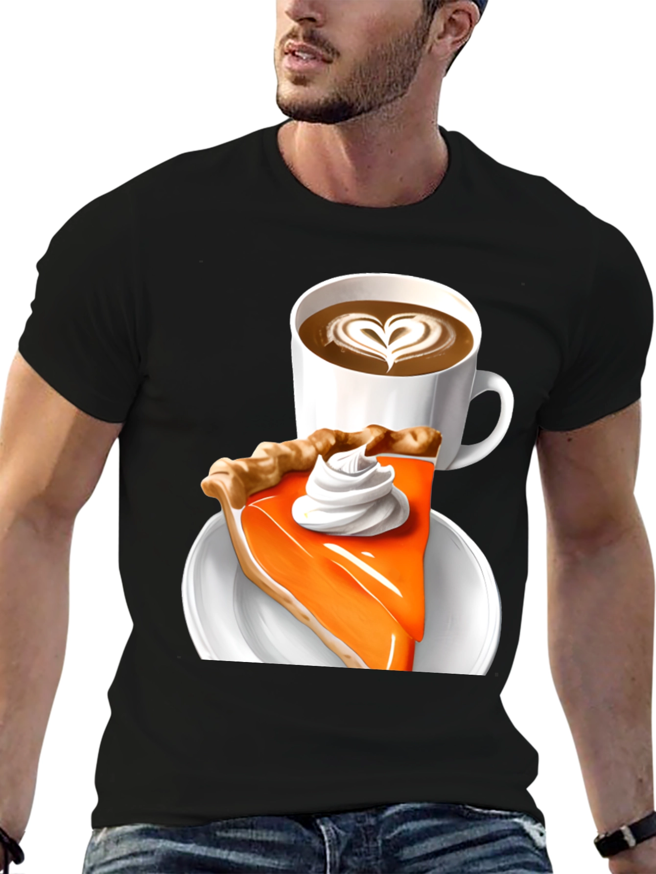 Pumpkin Pie & Coffee T-Shirt - Fall Comfort