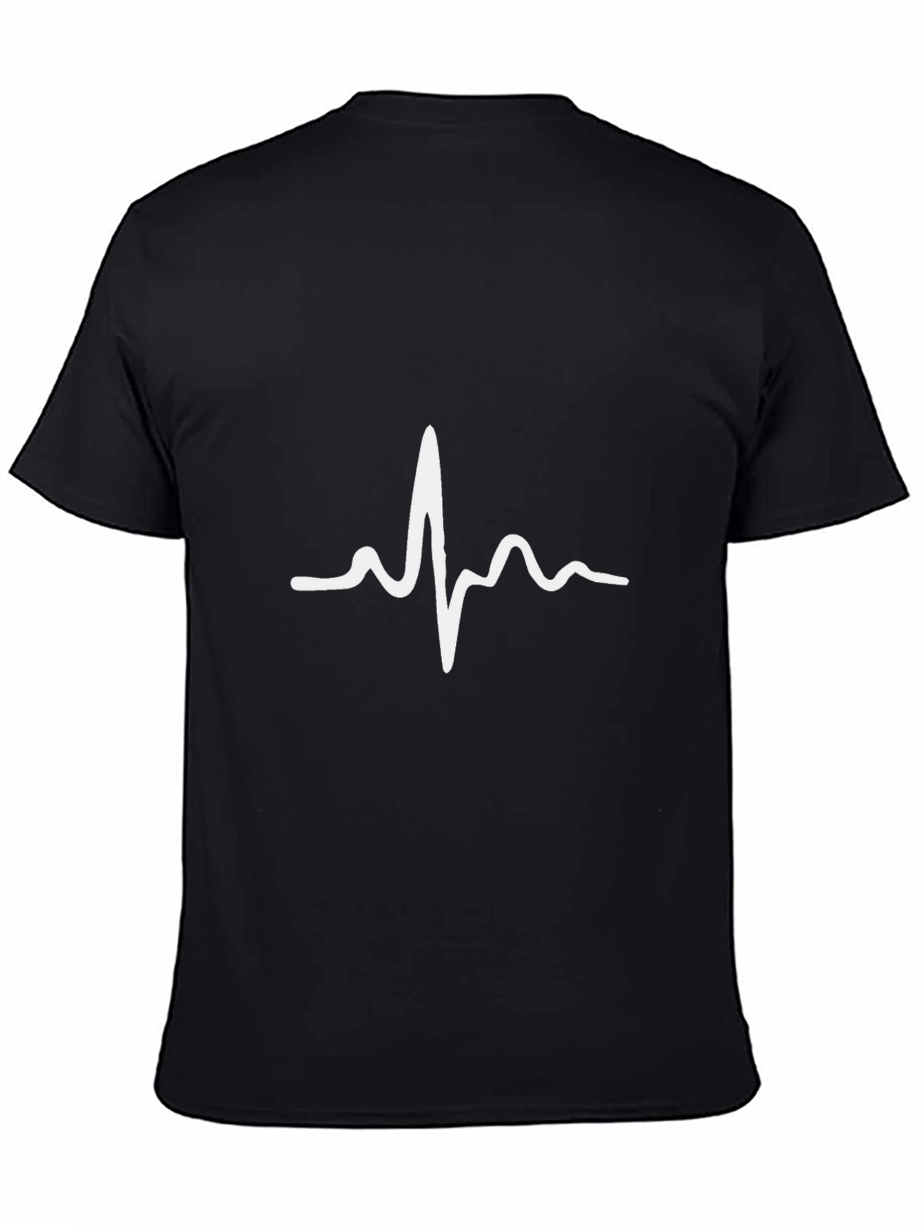 Heartbeat Graphic Tee - Black Casual T-Shirt