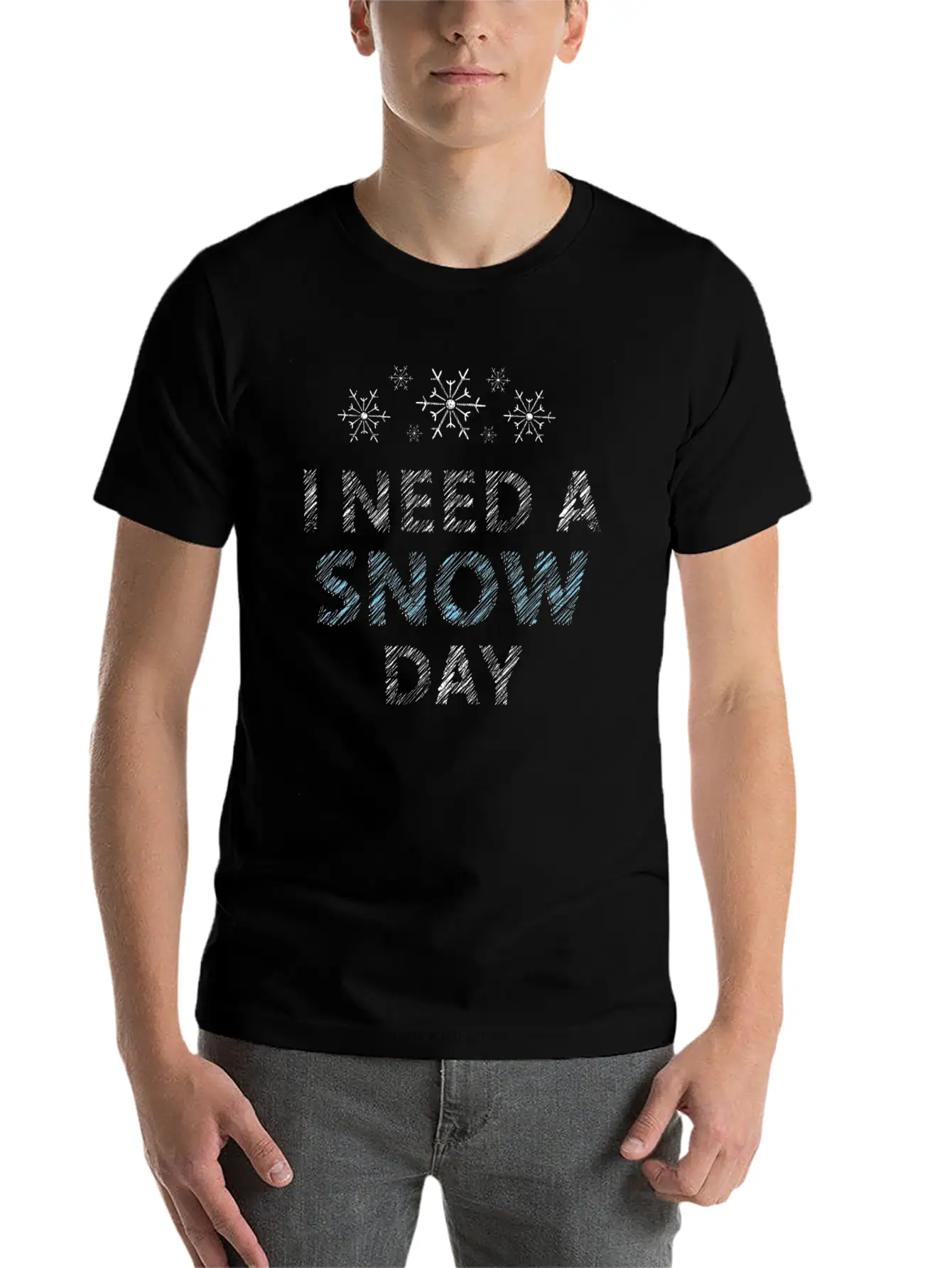 Snow Day Unisex Casual T-Shirt – Clean Design For Daily Comfort