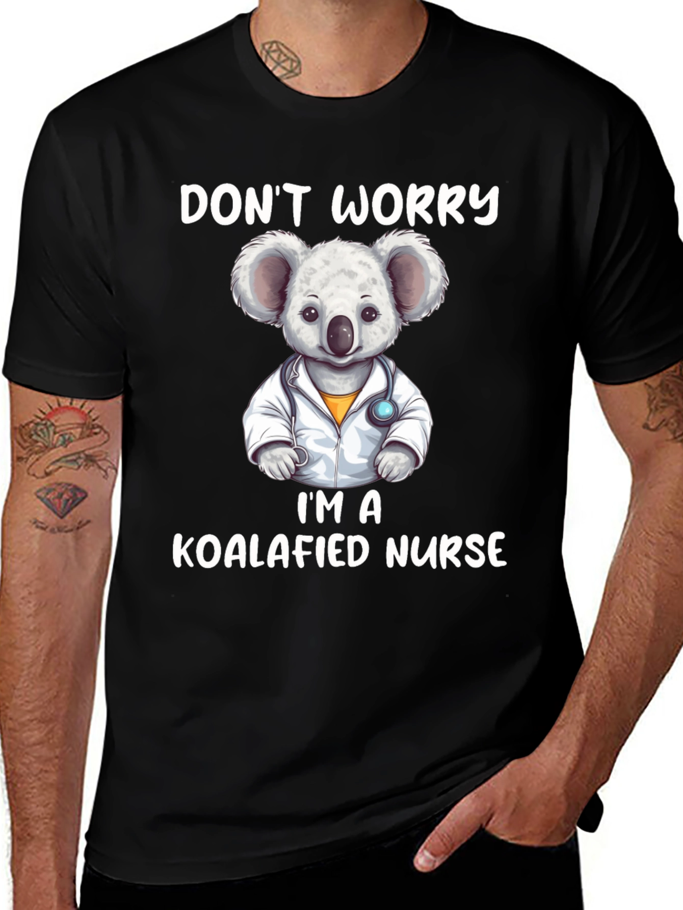 Koalafied Nurse Graphic Tee - Cute Koala Design