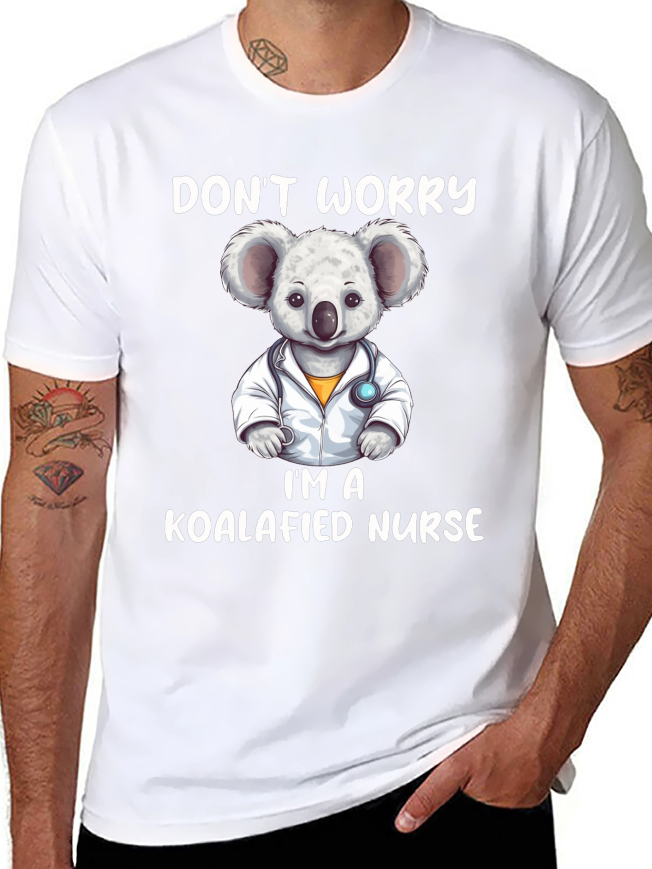 Koalafied Nurse Graphic Tee - Cute Koala Design