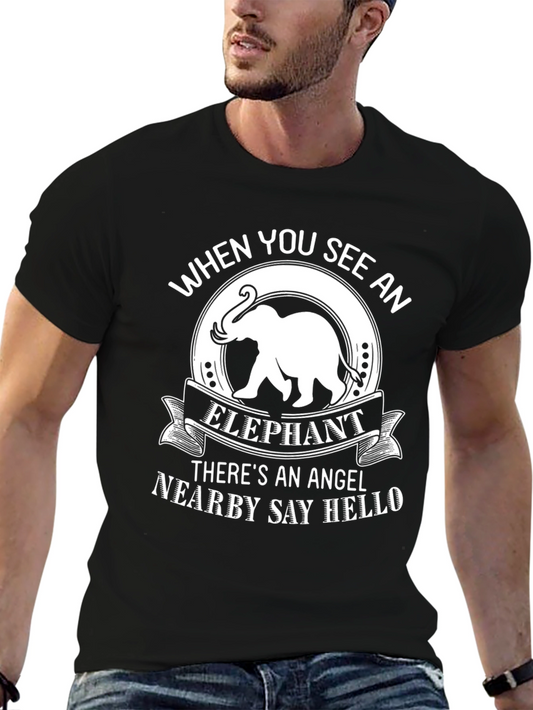 Elephant Angel Saying Graphic Tee