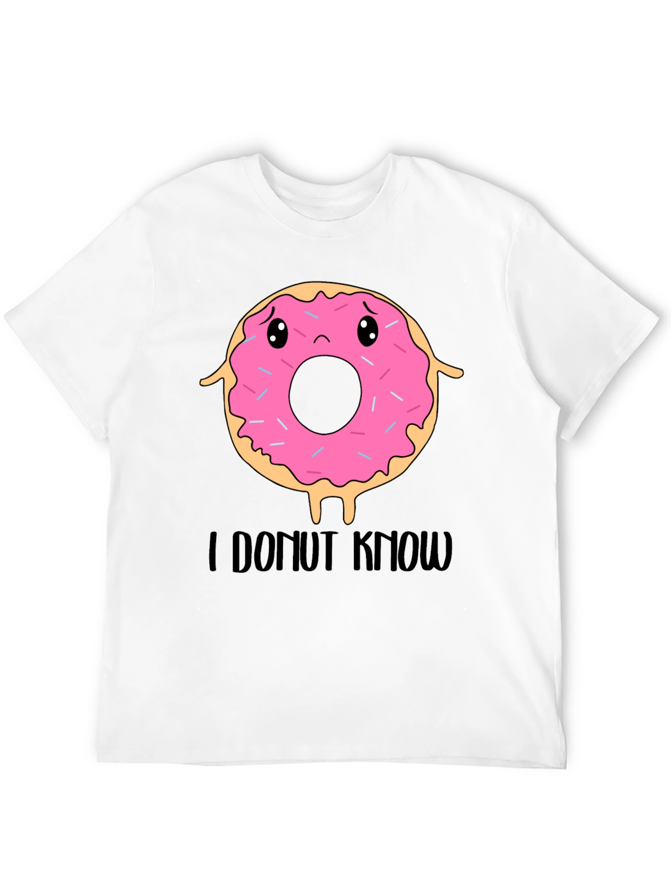 Funny I Donut Know T-Shirt - Black