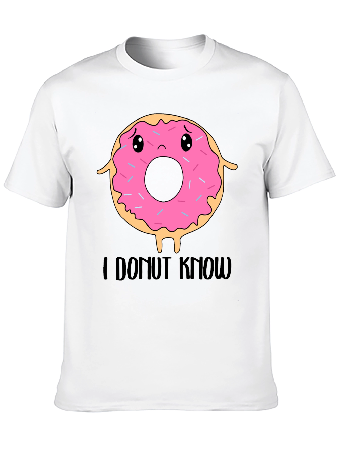 Funny I Donut Know T-Shirt - Black