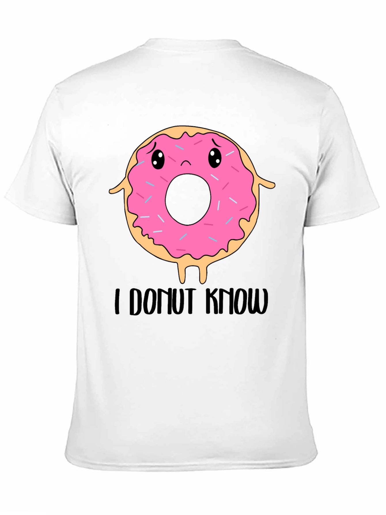 Funny I Donut Know T-Shirt - Black