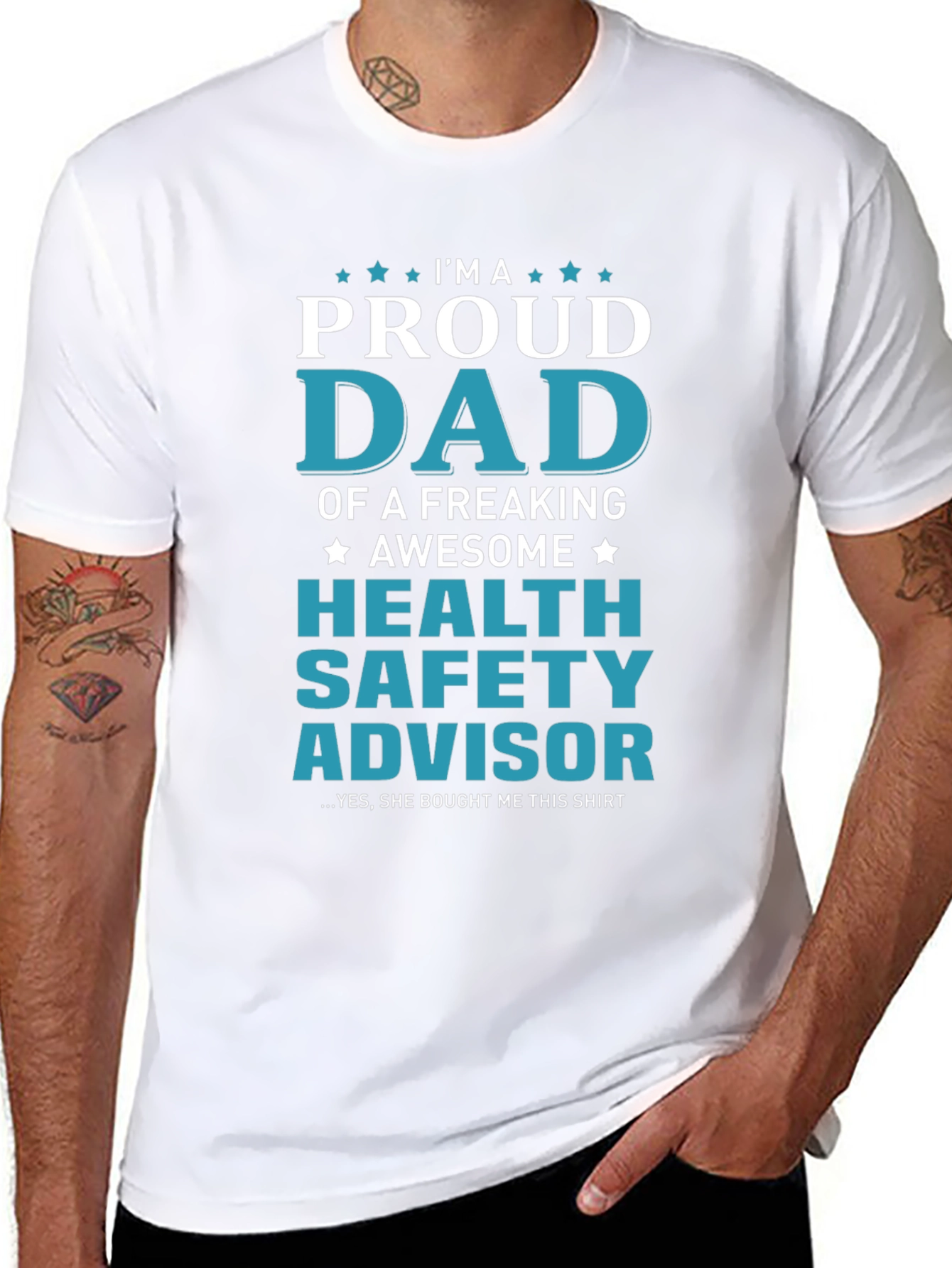 Proud Dad Health Safety Advisor Graphic Tee