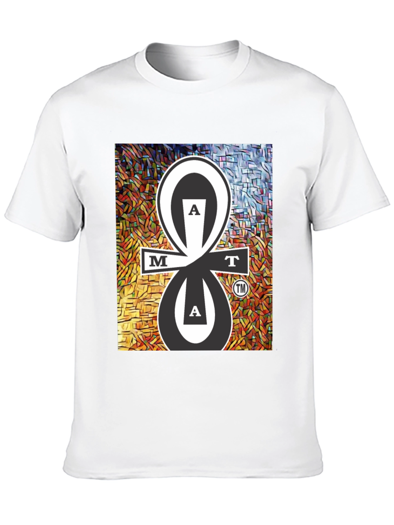 MAT Tee Black Cotton Blend Graphic Design