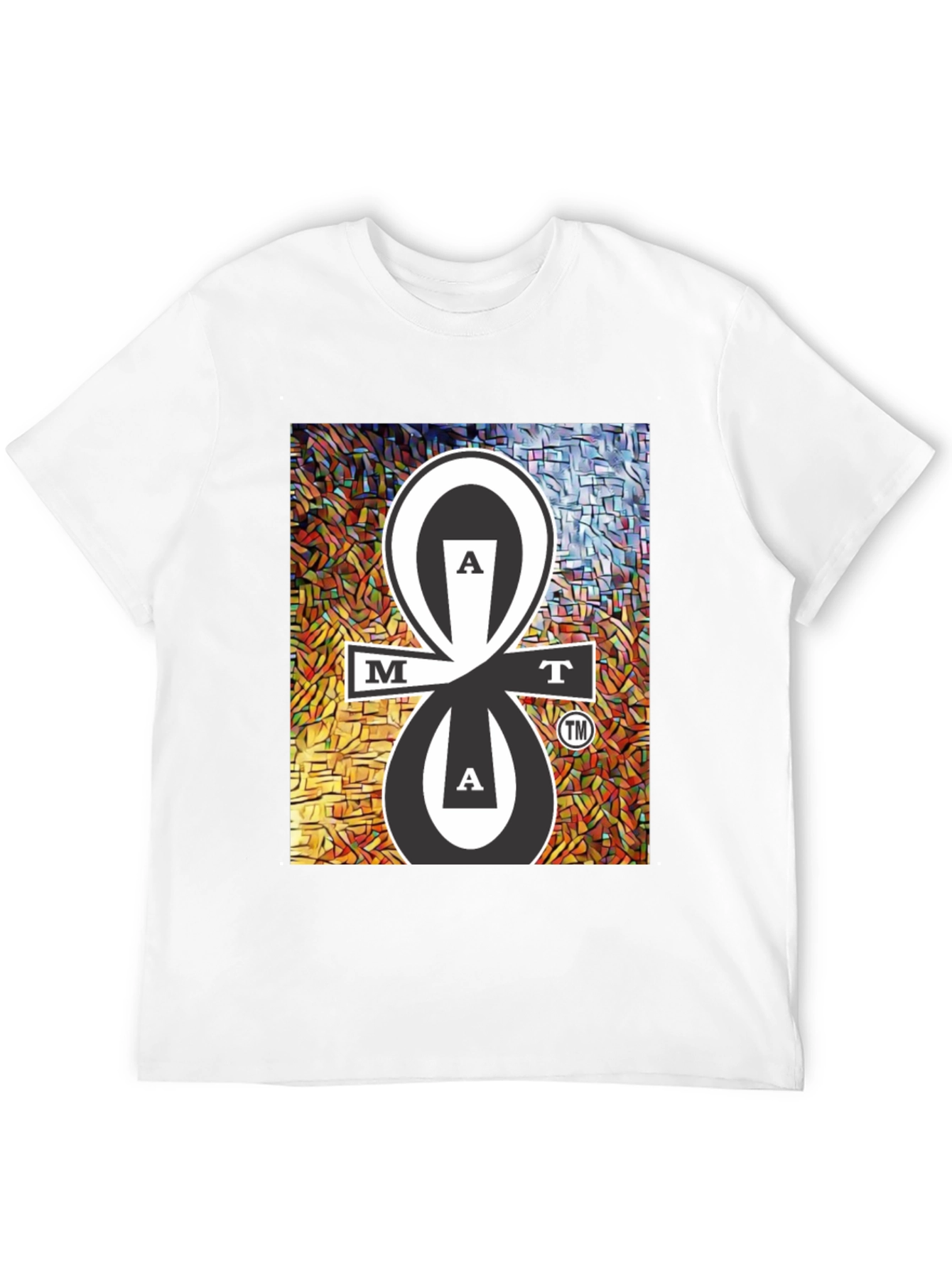 MAT Tee Black Cotton Blend Graphic Design