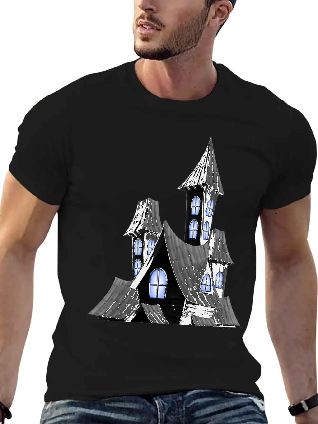 Spuky House Unisex Casual T-Shirt – Clean Design For Daily Comfort