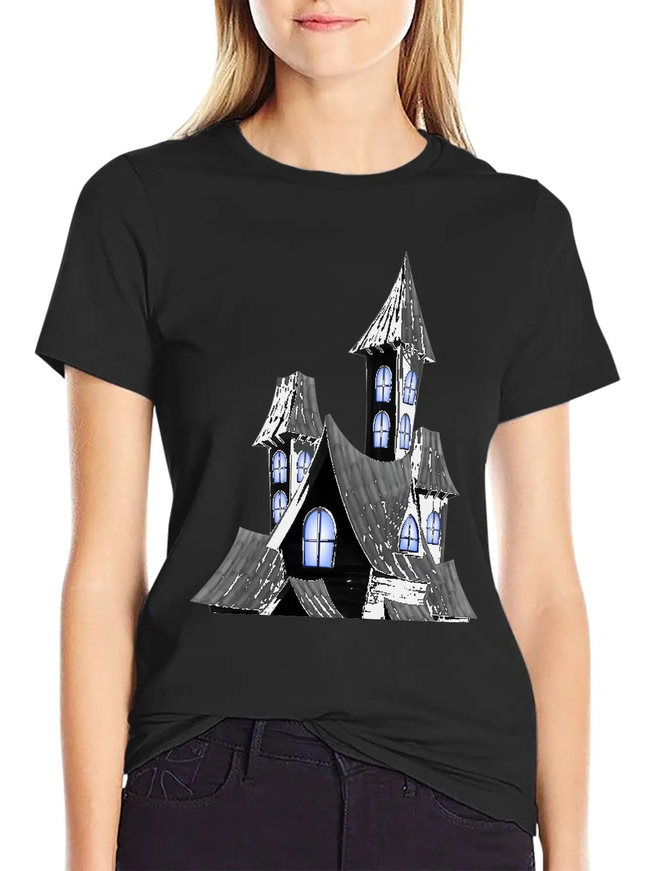 Spuky House Unisex Casual T-Shirt – Clean Design For Daily Comfort