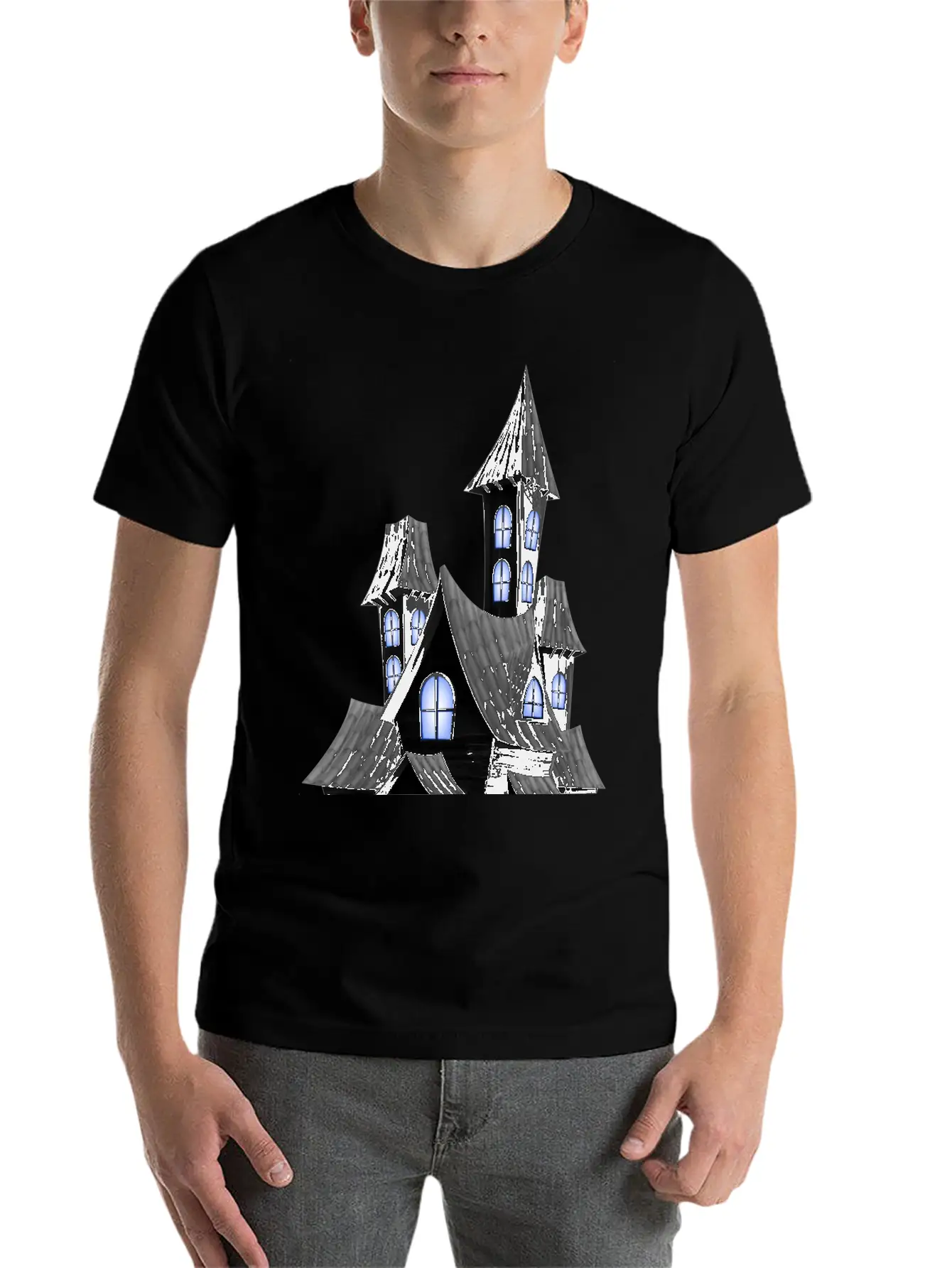Spuky House Unisex Casual T-Shirt – Clean Design For Daily Comfort