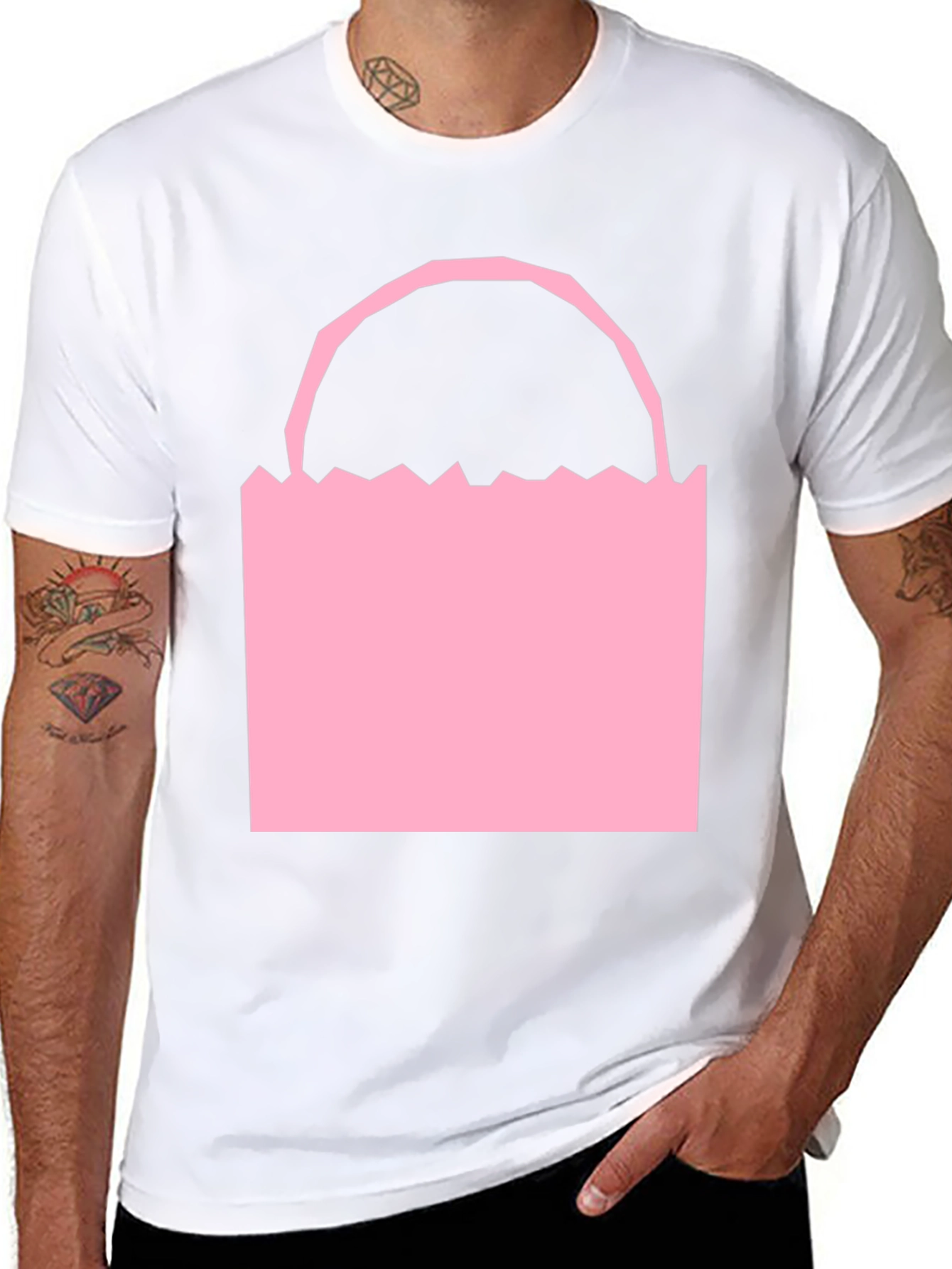 Pink Bag Graphic Tee - Modern Style