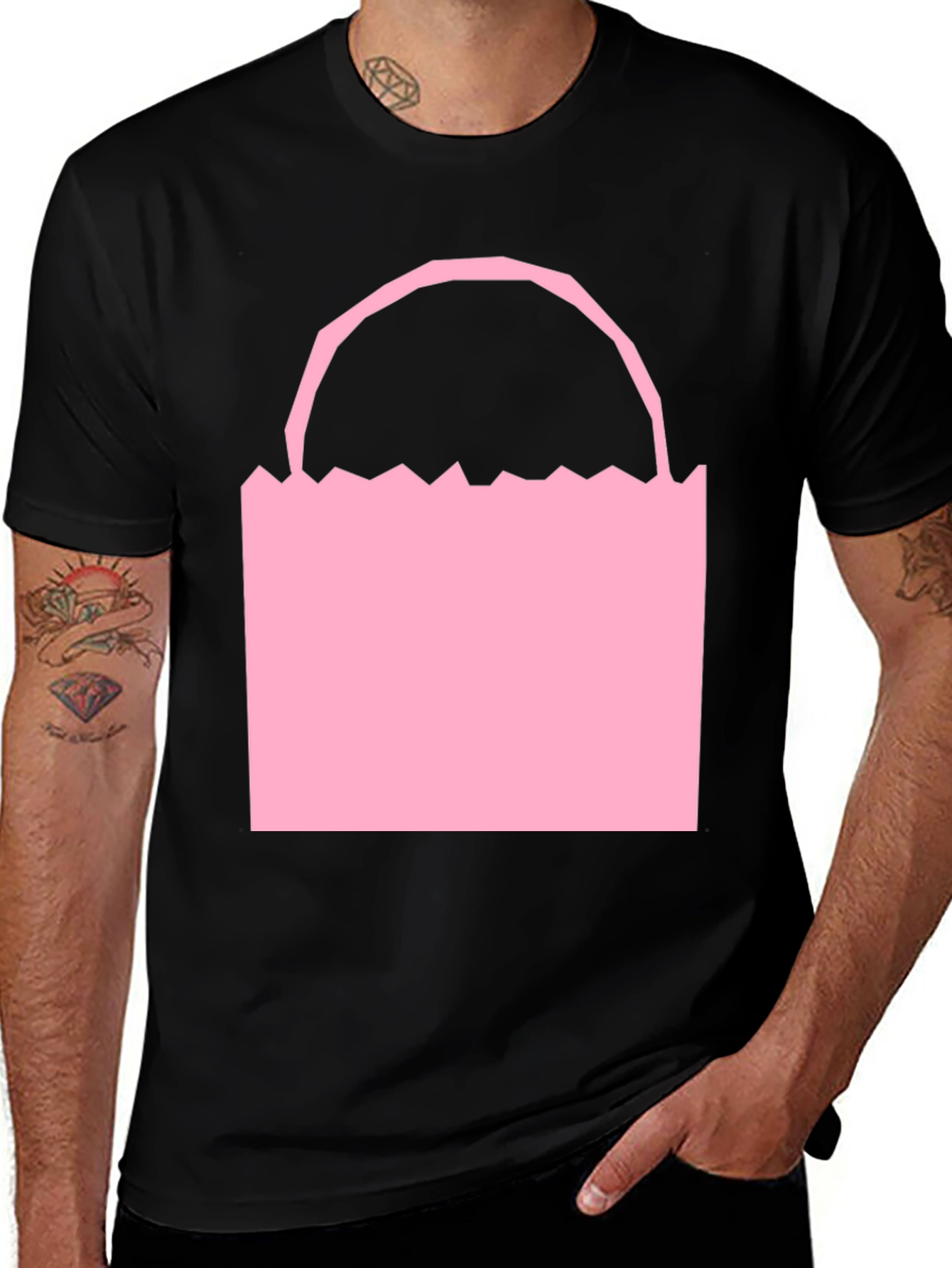 Pink Bag Graphic Tee - Modern Style
