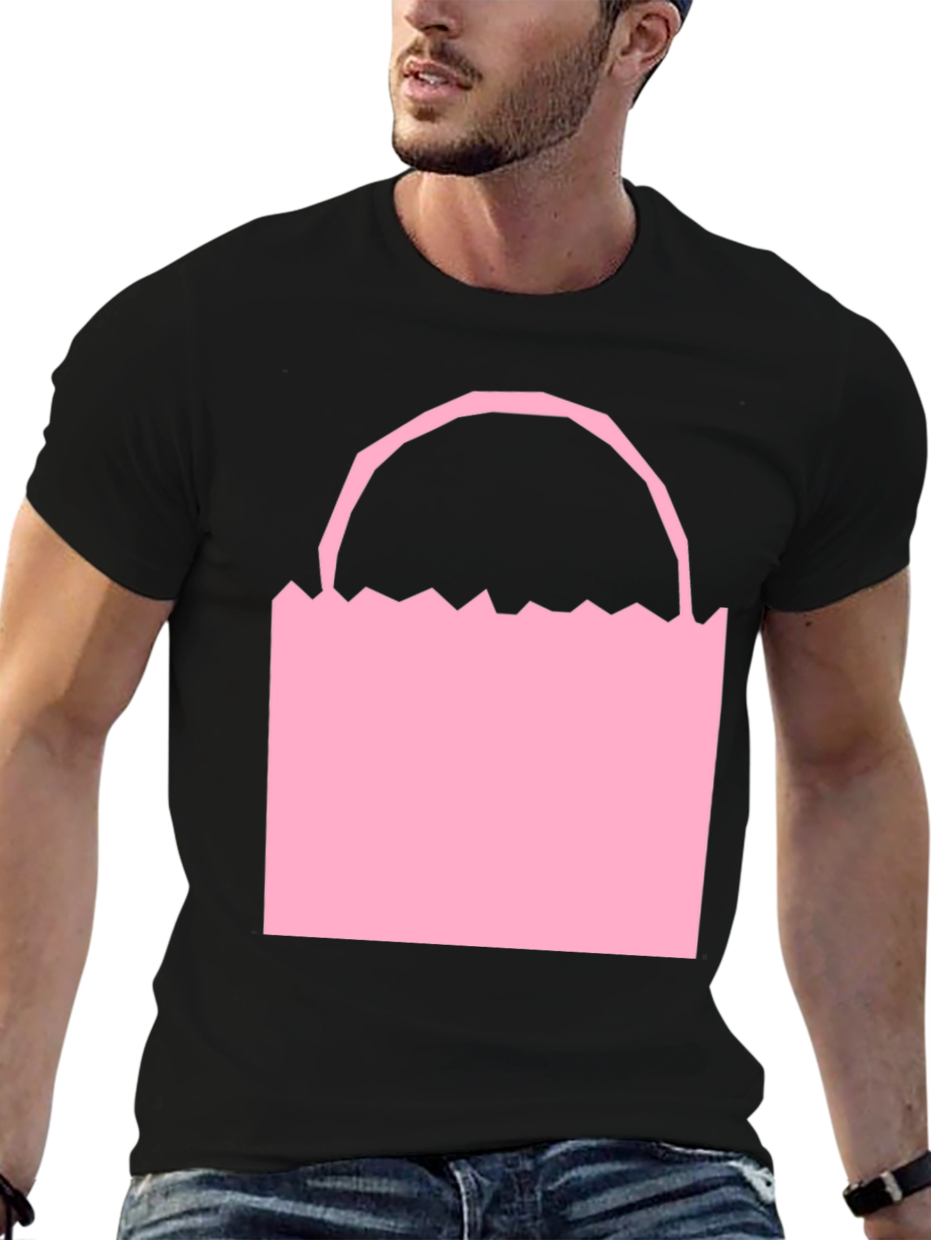Pink Bag Graphic Tee - Modern Style