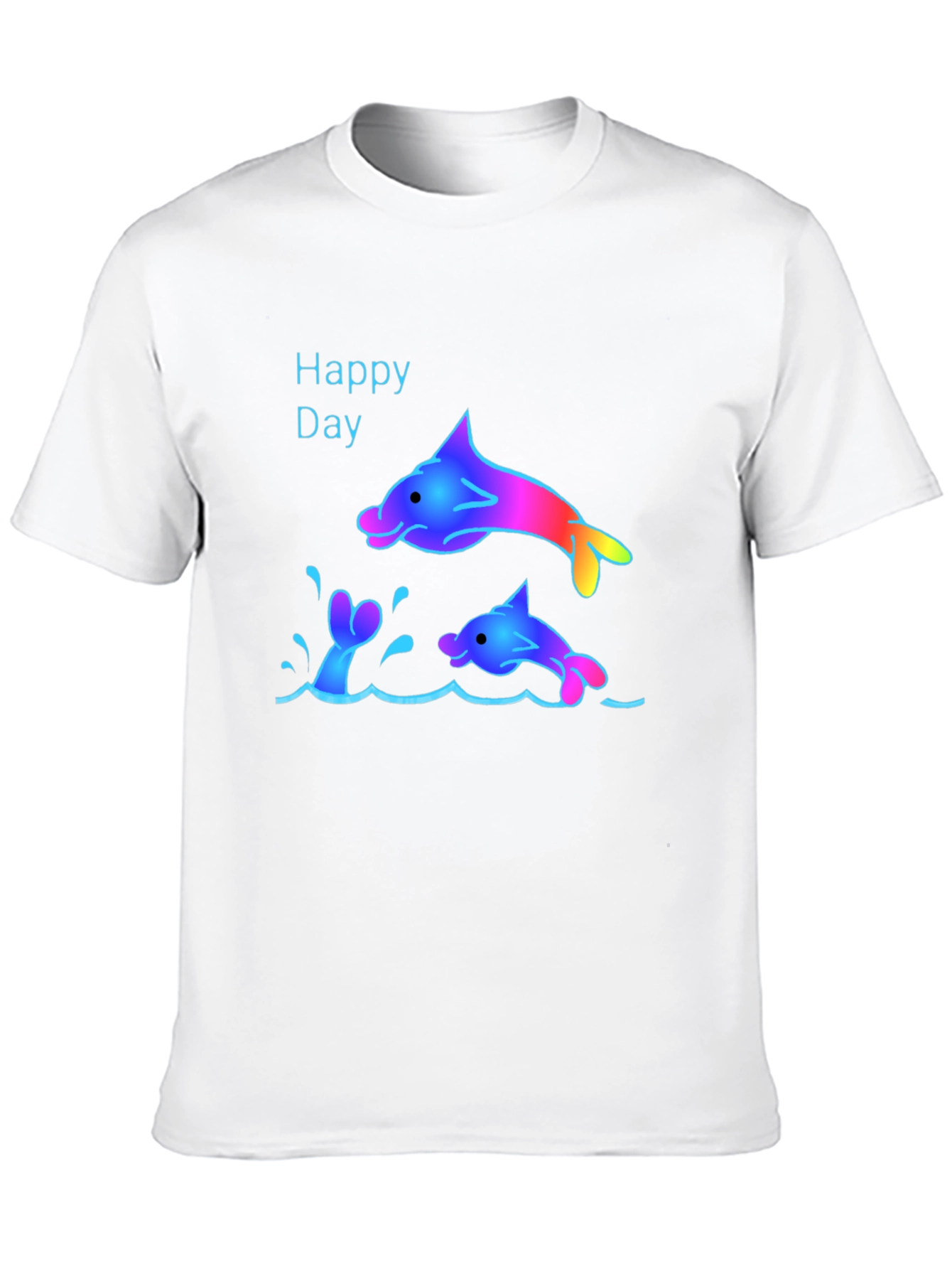 Happy Day Dolphin T-Shirt - Fun Graphic Tee