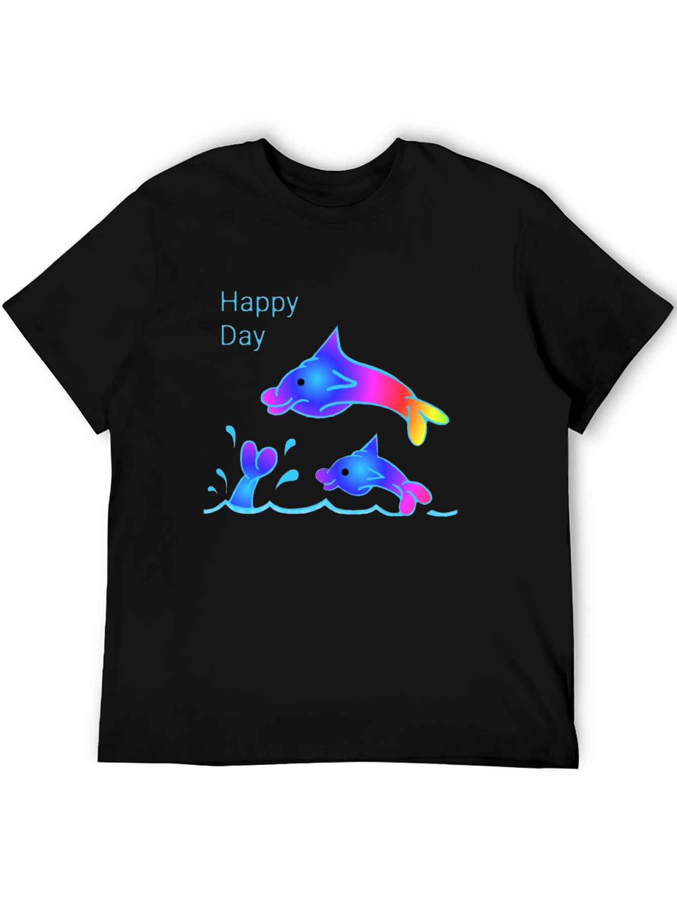 Happy Day Dolphin T-Shirt - Fun Graphic Tee
