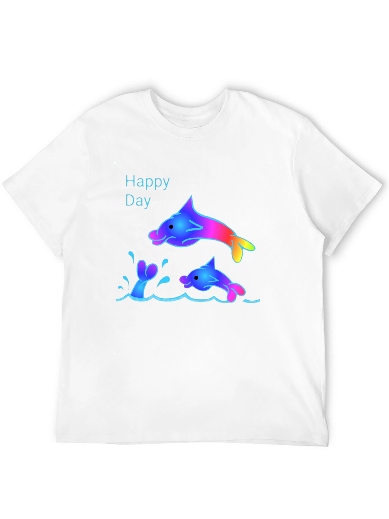 Happy Day Dolphin T-Shirt - Fun Graphic Tee