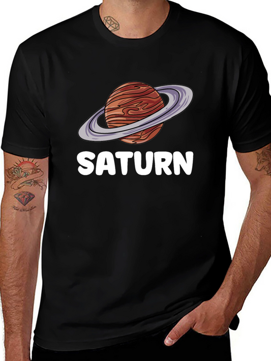 Saturn Graphic Tee - Unisex Crew Neck Space Lover Gift